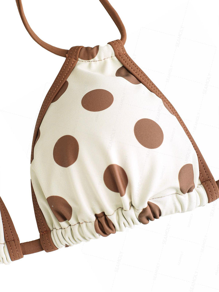 Seamolly Polka Dot Ruffles Scrunch Bum Cheeky Bikini Set