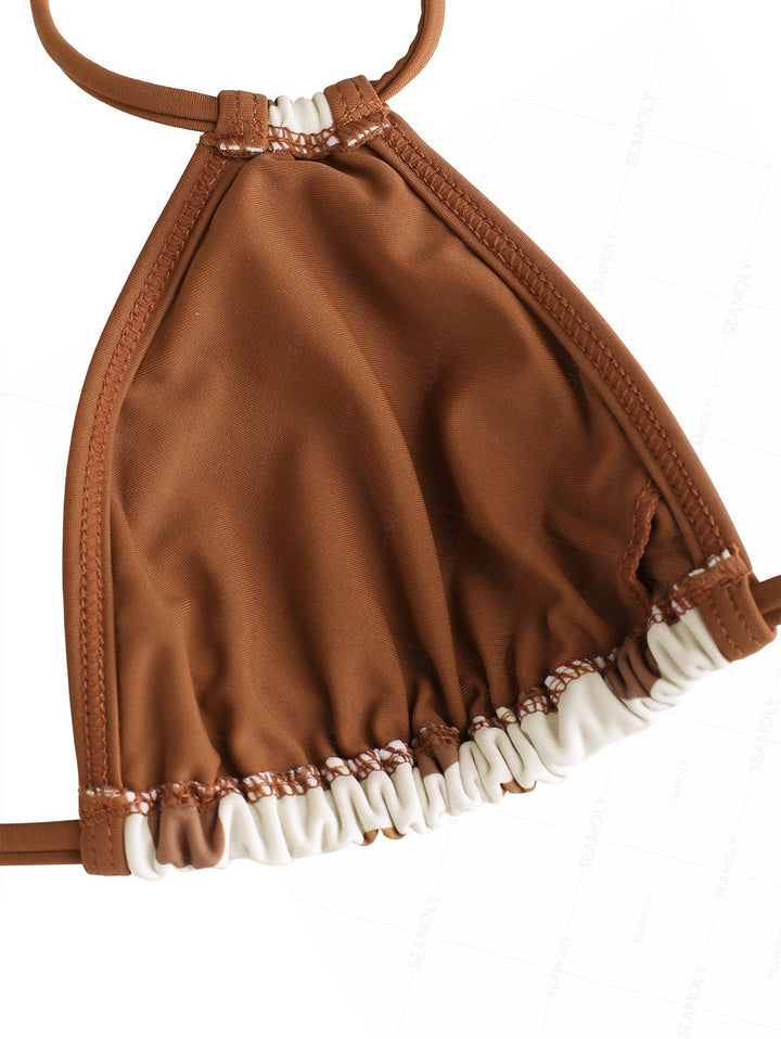 Seamolly Polka Dot Ruffles Scrunch Bum Cheeky Bikini Set