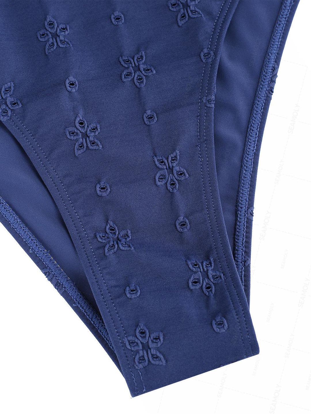 Seamolly Recycled Fabric Jacquard Cutout Tie One-piece Swimsuit