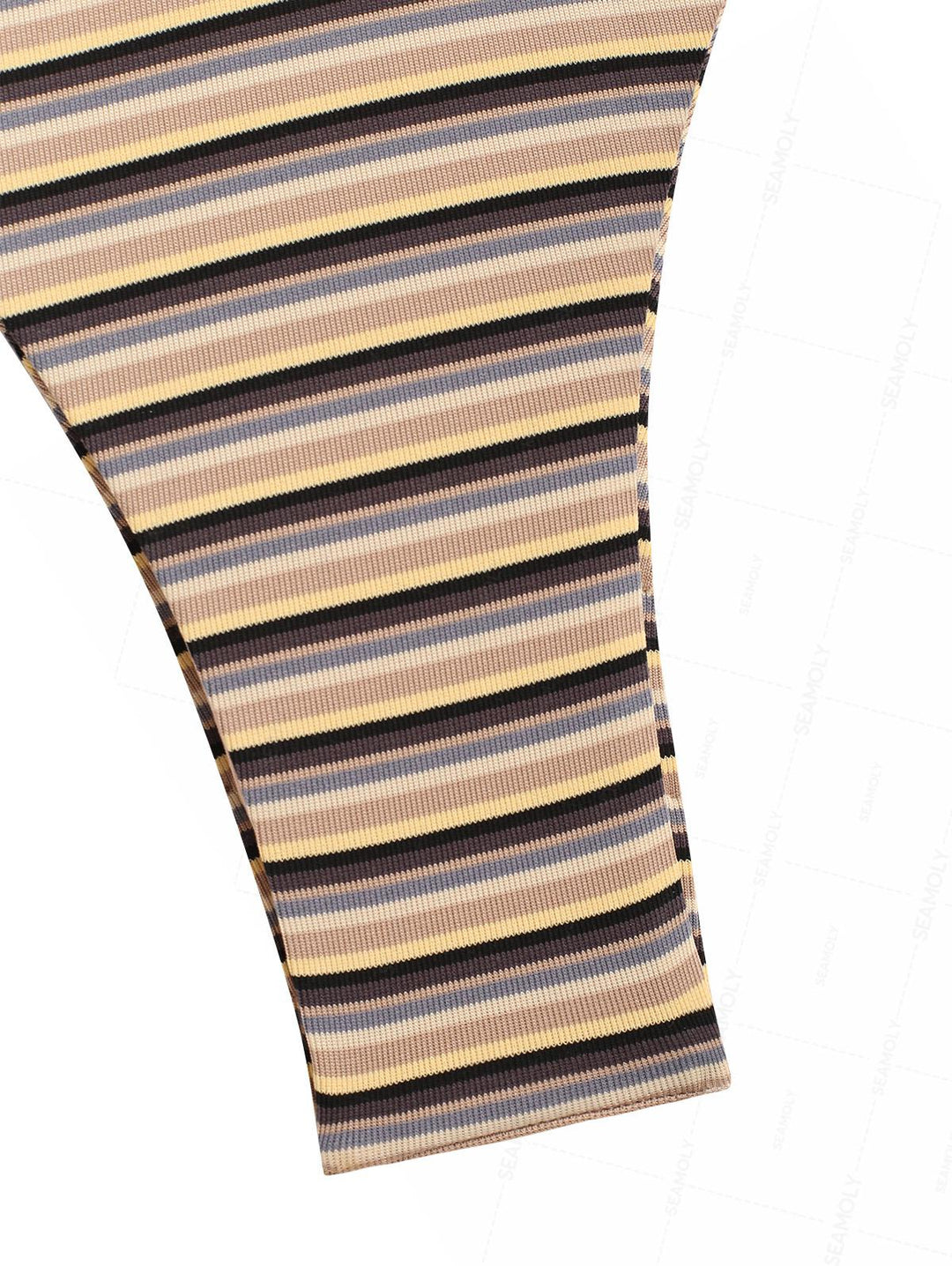 Seamolly Striped Bowknot Underwire Balconette High Leg Bikini Set