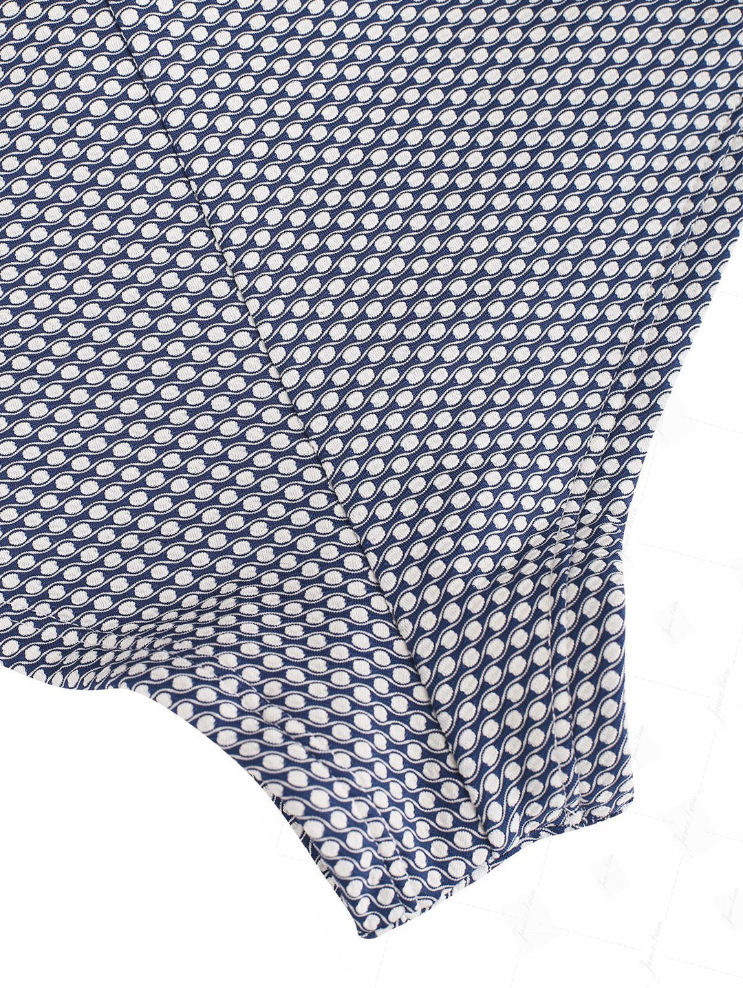Deep Blue Polka Dot Print Triangle Push Up Top & Cheeky Boyshort Bikini Set