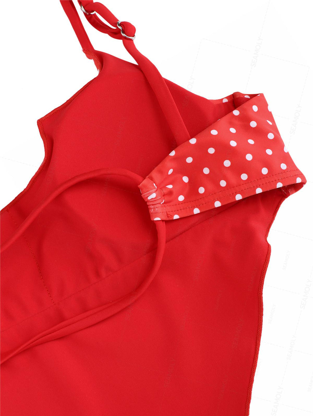 Seamolly Vintage Polka Dot Hanky Hem Cinched Tankini Set