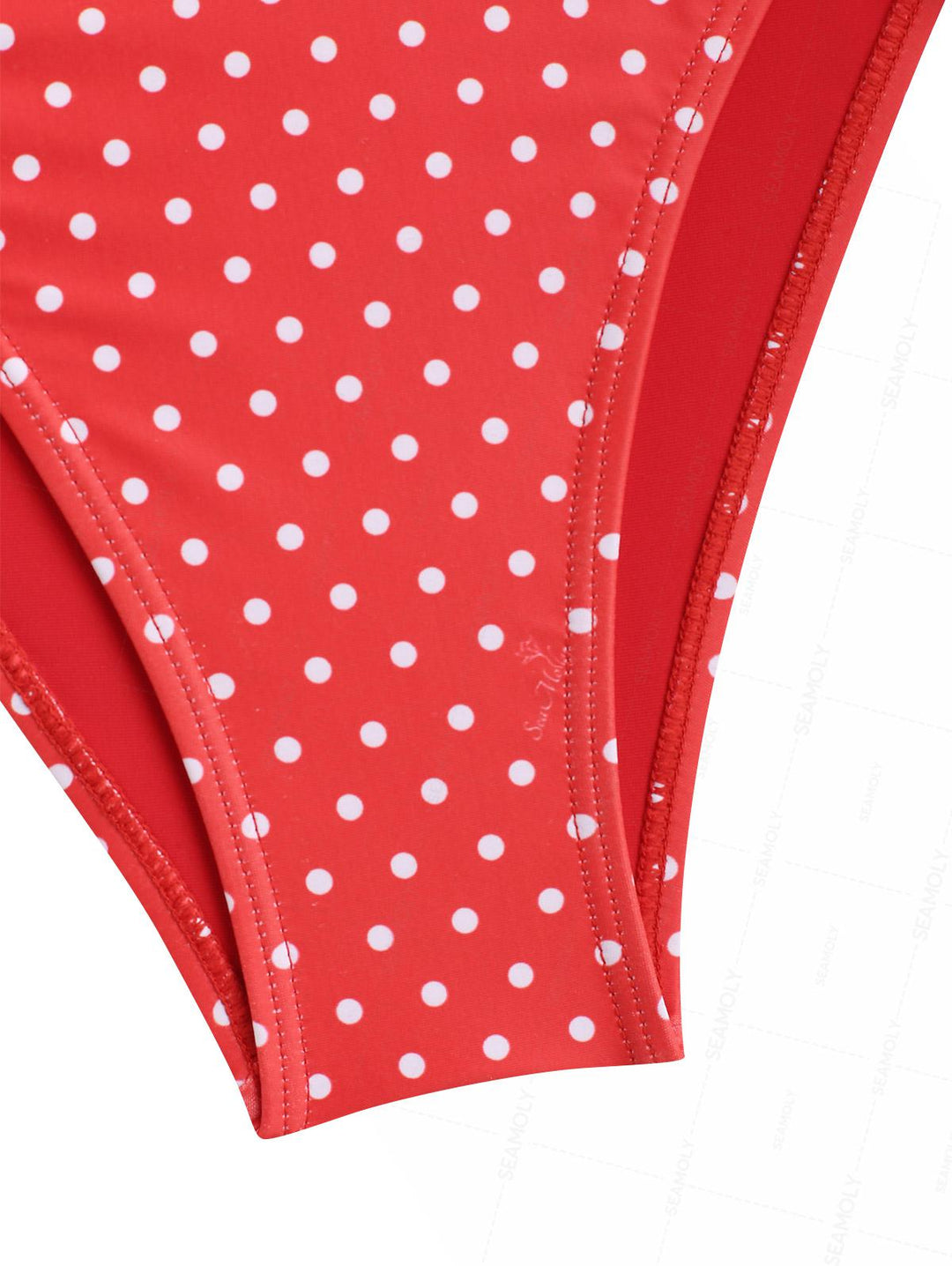 Seamolly Vintage Polka Dot Hanky Hem Cinched Tankini Set