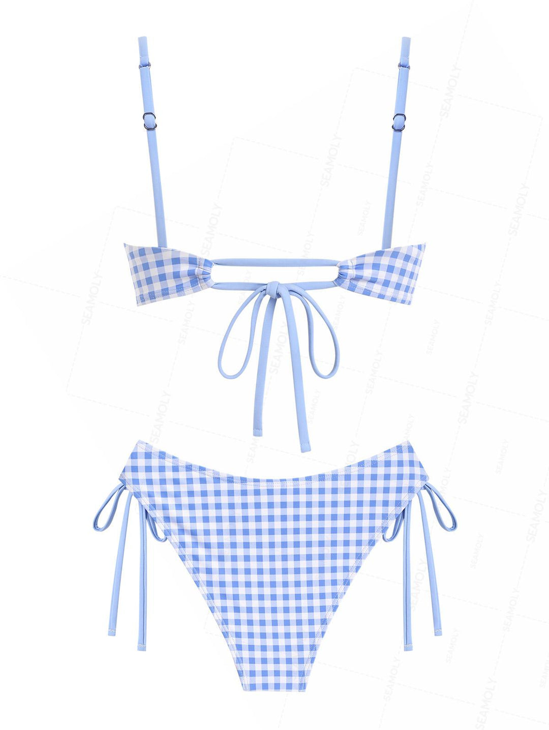 Seamolly Vintage Gingham Hanky Hem Cinched Tankini Set