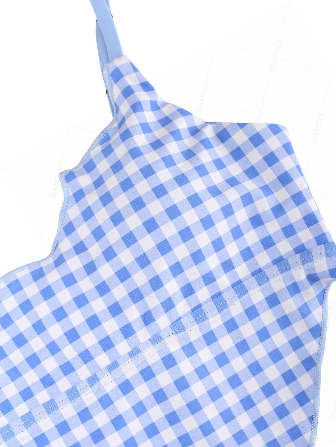 Seamolly Vintage Gingham Hanky Hem Cinched Tankini Set