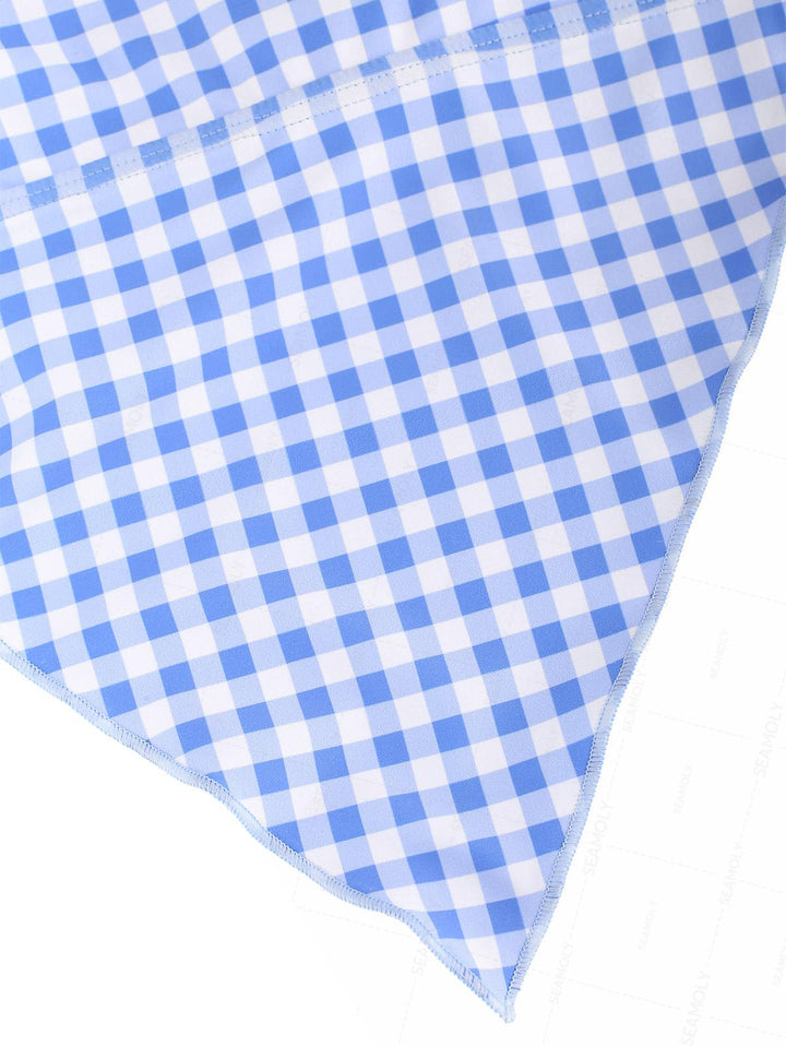 Seamolly Vintage Gingham Hanky Hem Cinched Tankini Set