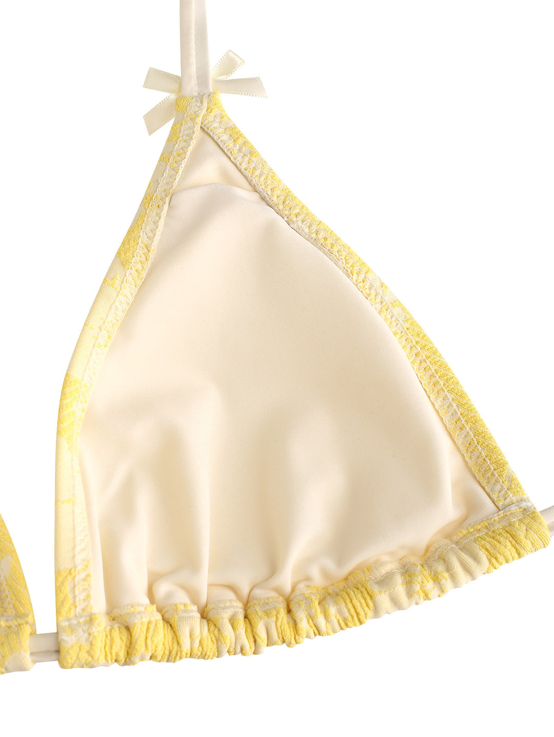 Seamolly Recycled Fabric Jacquard Bowknot Cheeky Bikini Set