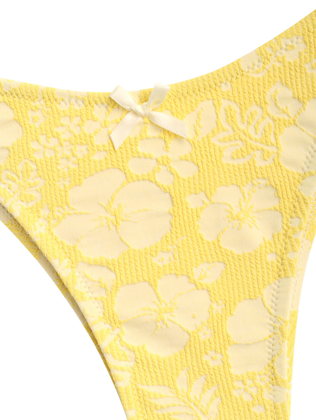 Seamolly Recycled Fabric Jacquard Bowknot Cheeky Bikini Set