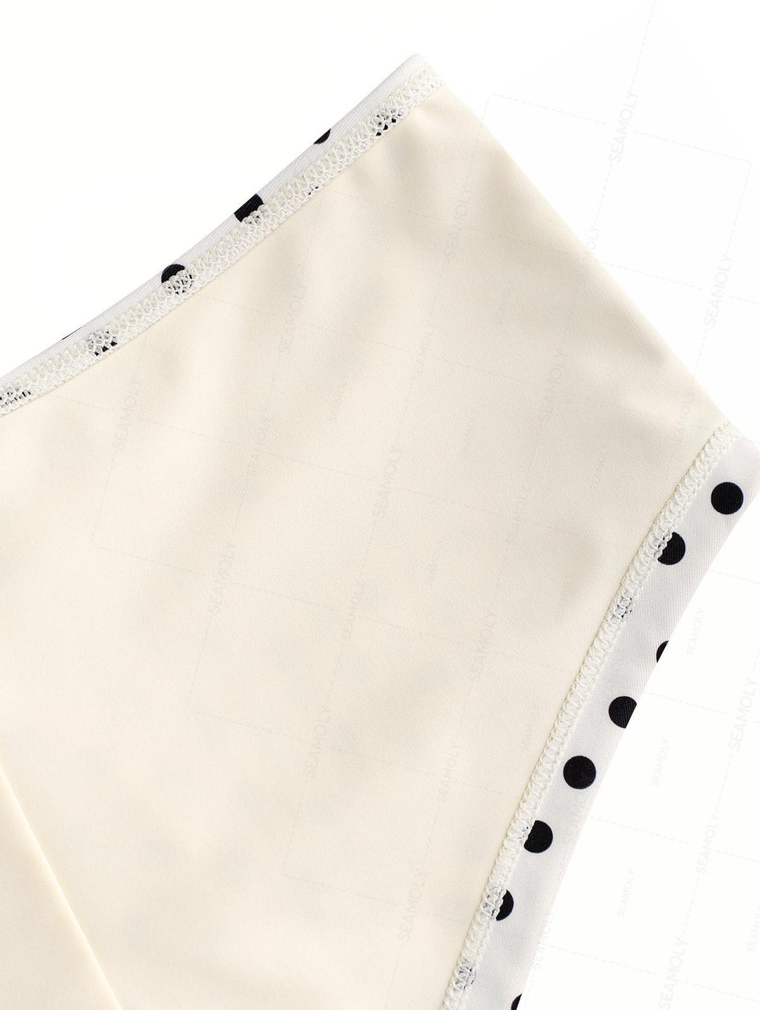 Seamolly Vintage Polka Dot Print Full Coverage Bikini Bottom