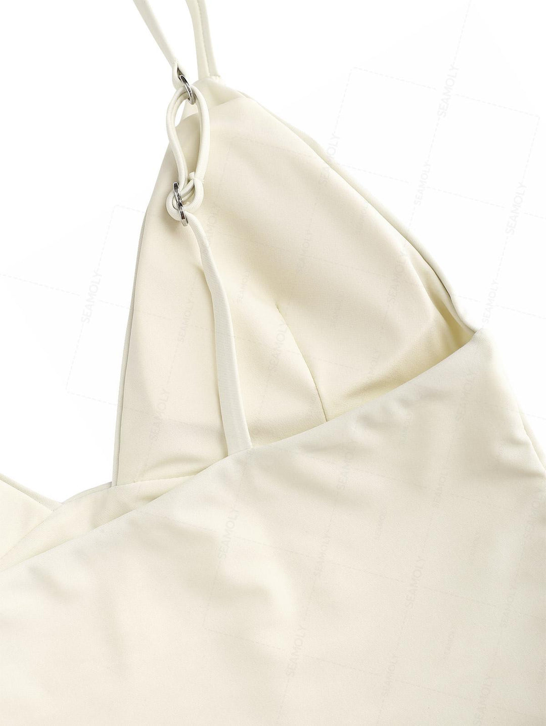 Seamolly Floral Embroidered Cami Tank Top & Brazilian Bottom Tankini Set