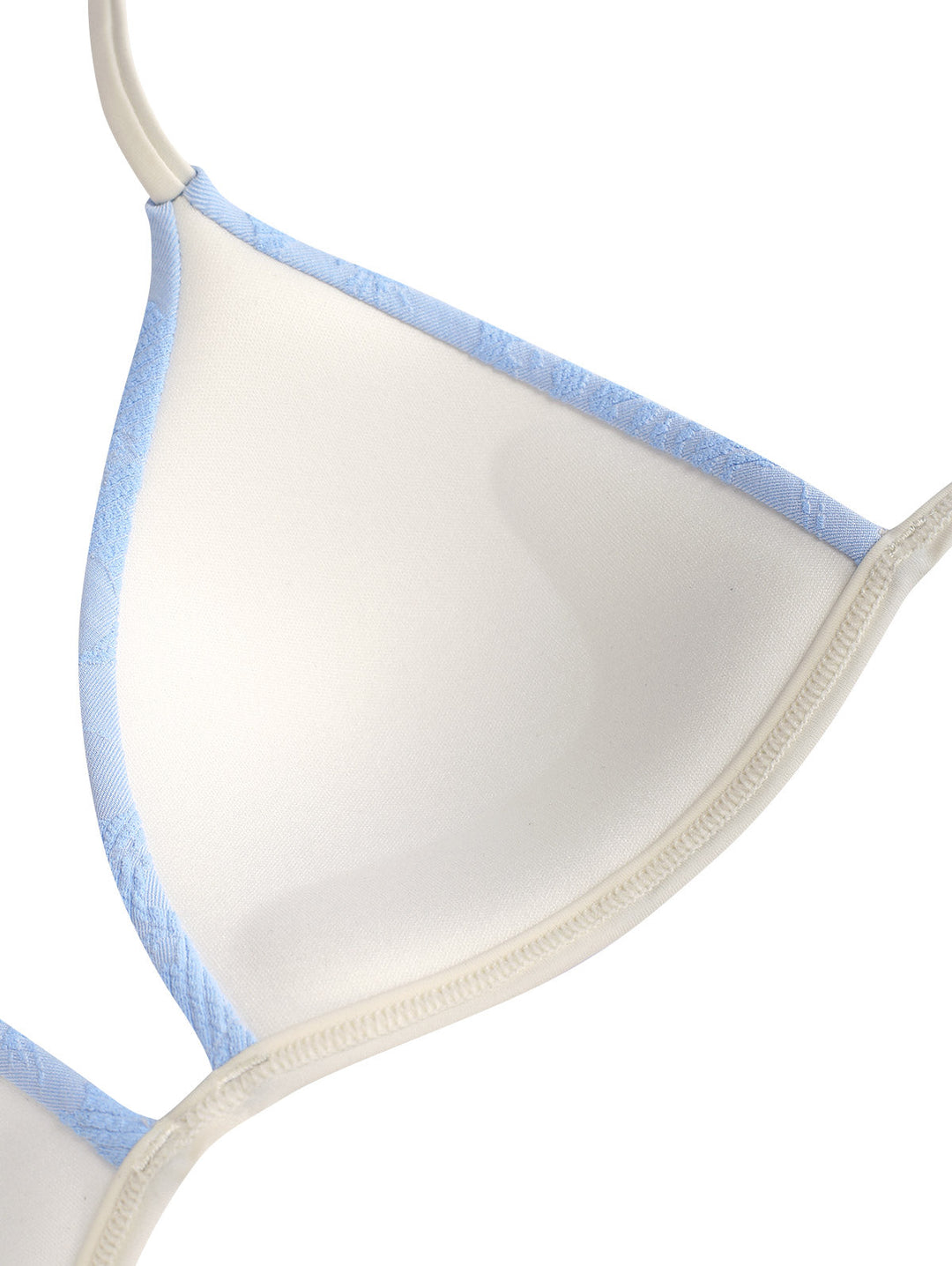 Light Blue Recycled Fabric Jacquard Triangle Push Up Bikini Set