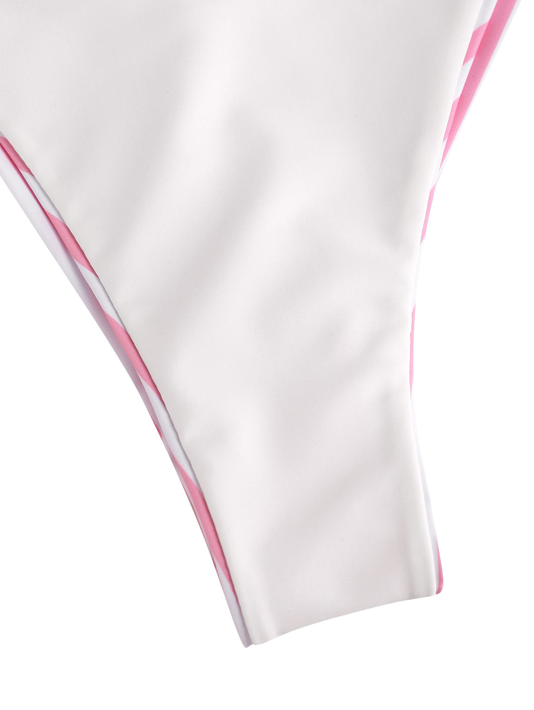 Seamolly Striped Lace Bowknot Triangle Top & Brazilian Bottom Bikini Set