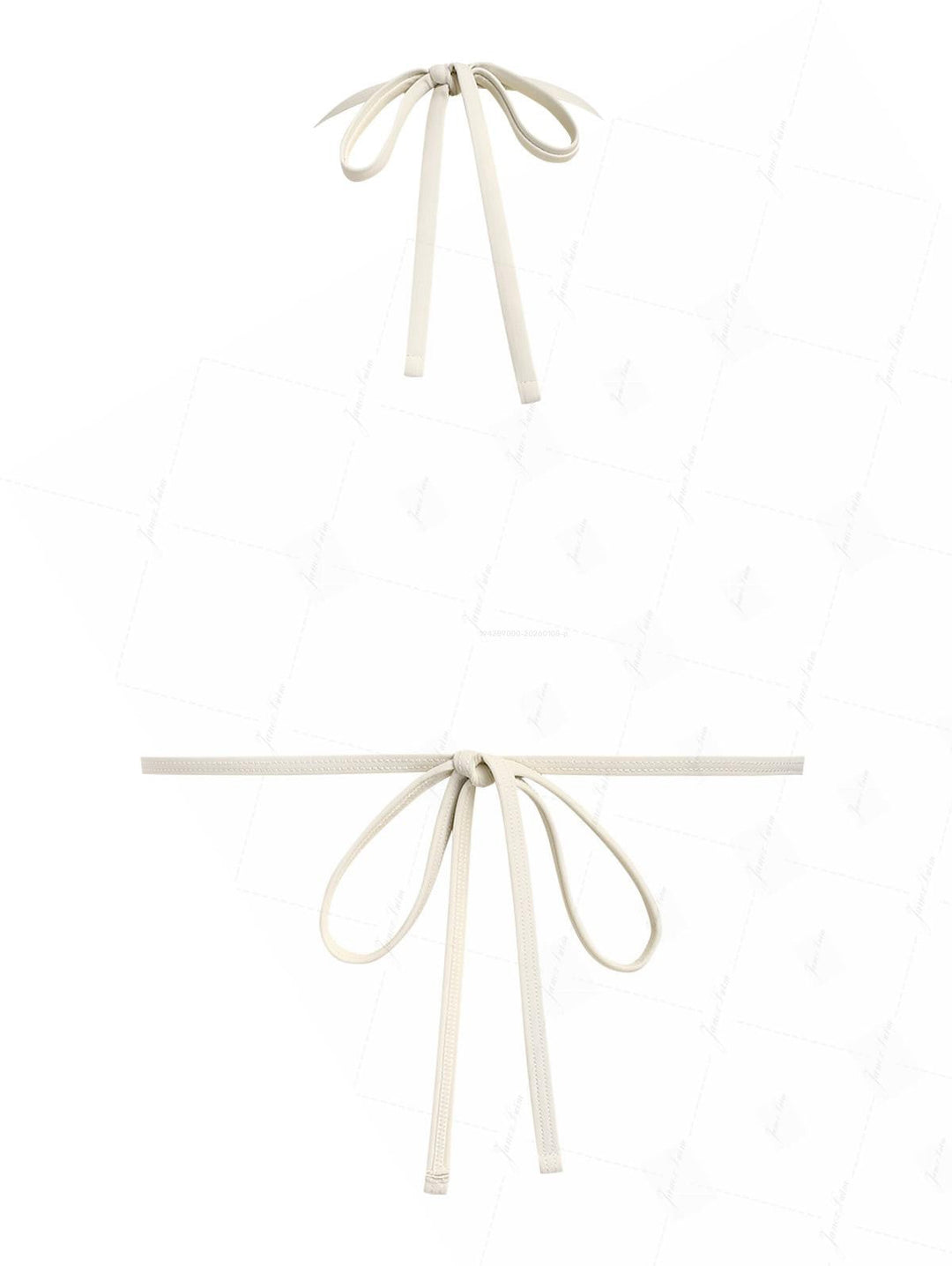 Light Blue Recycled Fabric Jacquard Molded Cups Support Triangle Bikini Top