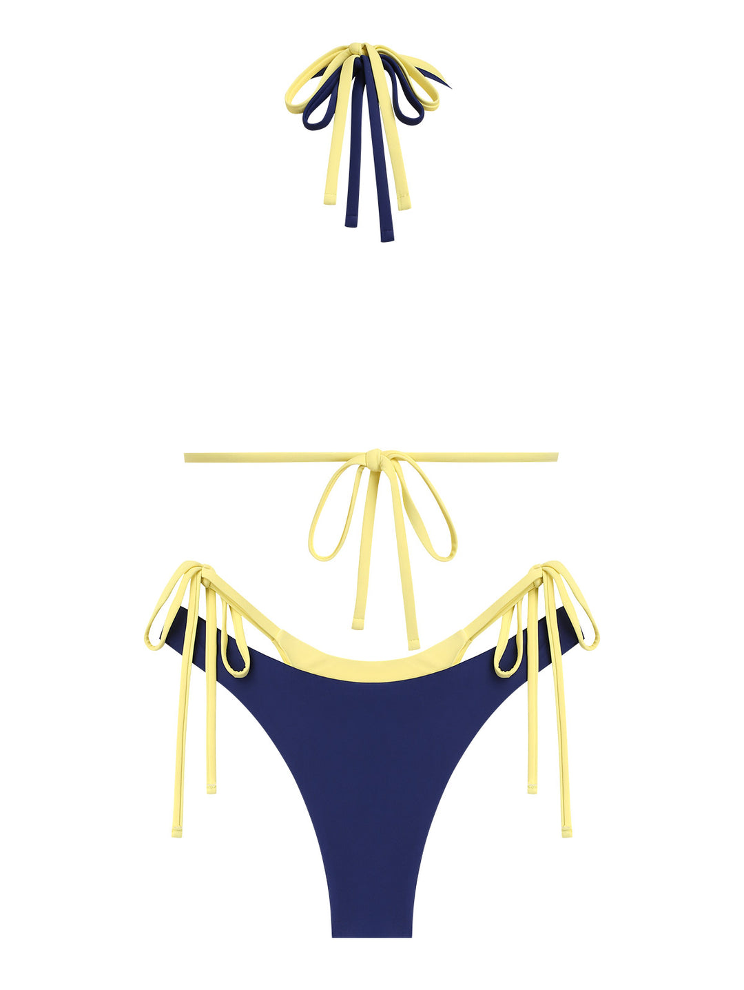 Seamolly Colorblock Two Tone O Ring Double Layer 2 In 1 Bikini Set