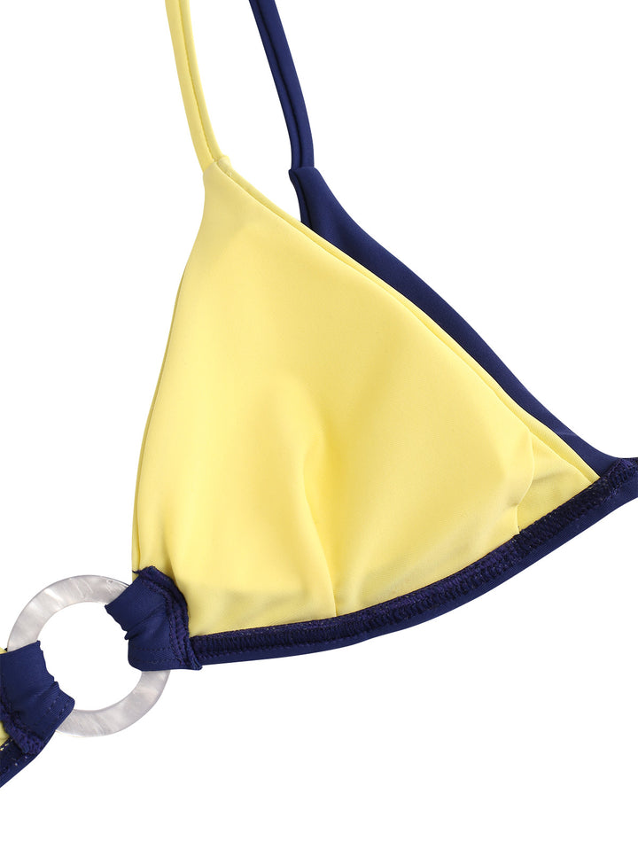 Seamolly Colorblock Two Tone O Ring Double Layer 2 In 1 Bikini Set