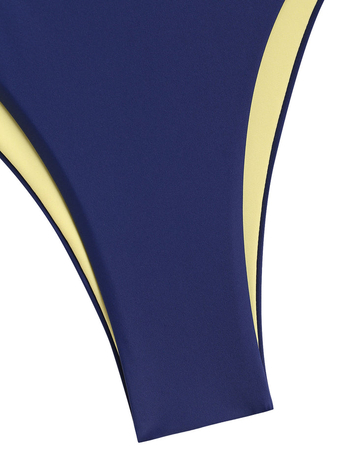 Seamolly Colorblock Two Tone O Ring Double Layer 2 In 1 Bikini Set