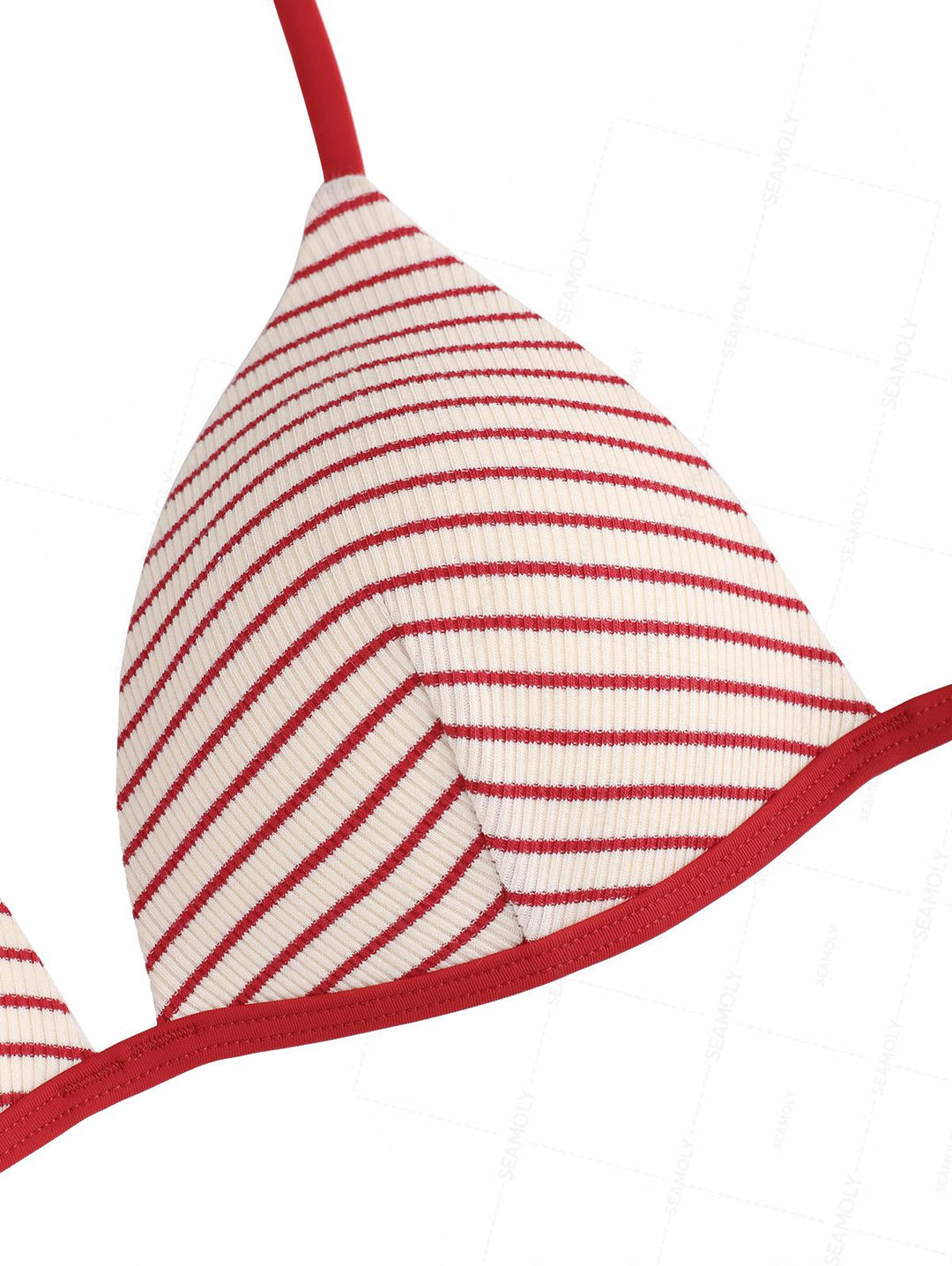 Seamolly Y2K Striped Molded Cups Support Cheeky Boyshorts Bikini Set