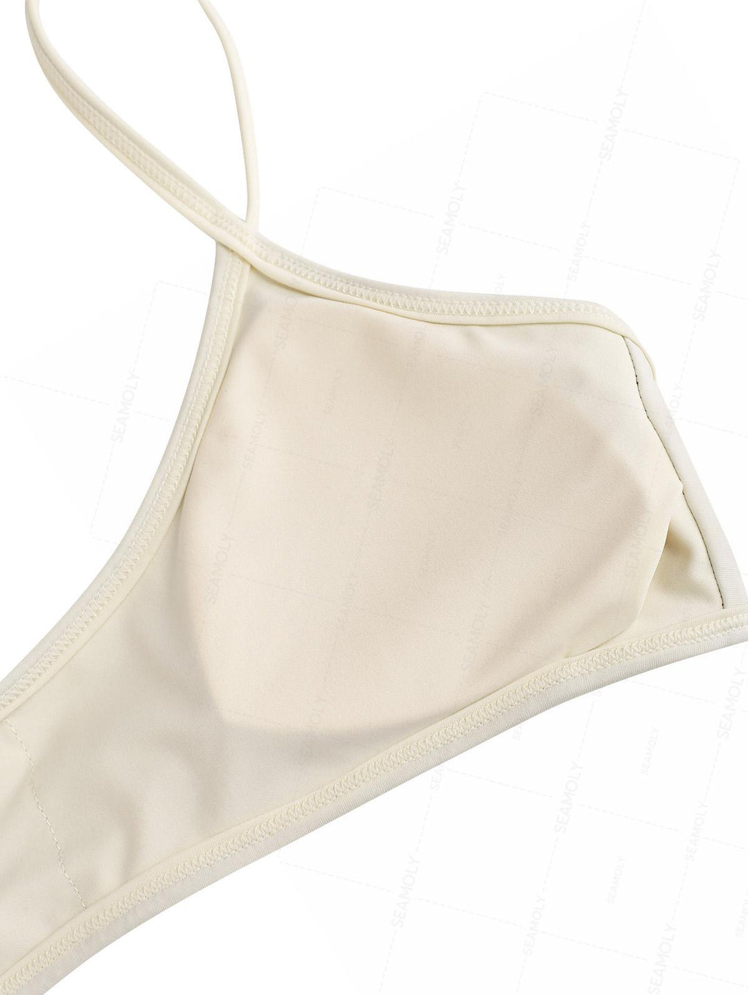 Seamolly Contrast Binding Bowknot Tank Style Cheeky Bikini Set