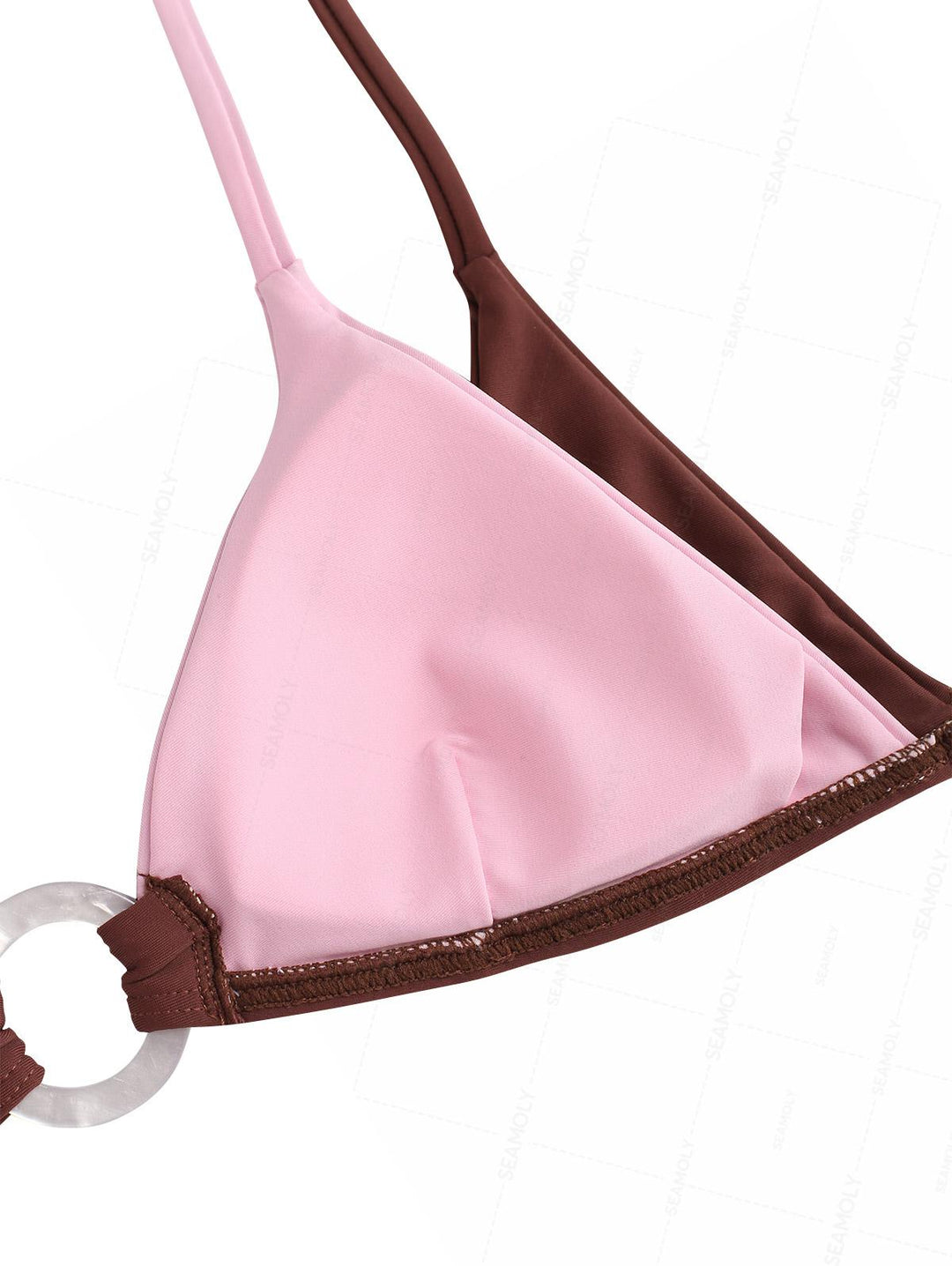 Seamolly Colorblock Two Tone O Ring Double Layer 2 In 1 Bikini Set