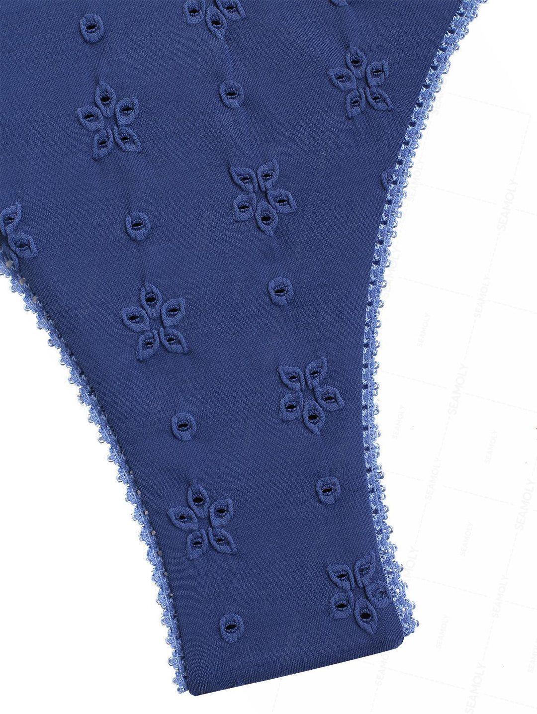 Seamolly Recycled Fabric Eyelet Jacquard Underwire High Leg Bikini Set