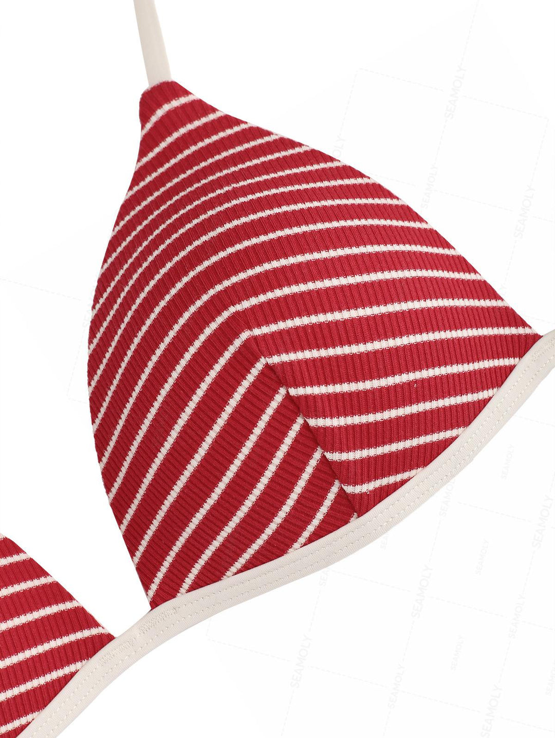 Seamolly Y2K Striped Molded Cups Support Cheeky Boyshorts Bikini Set