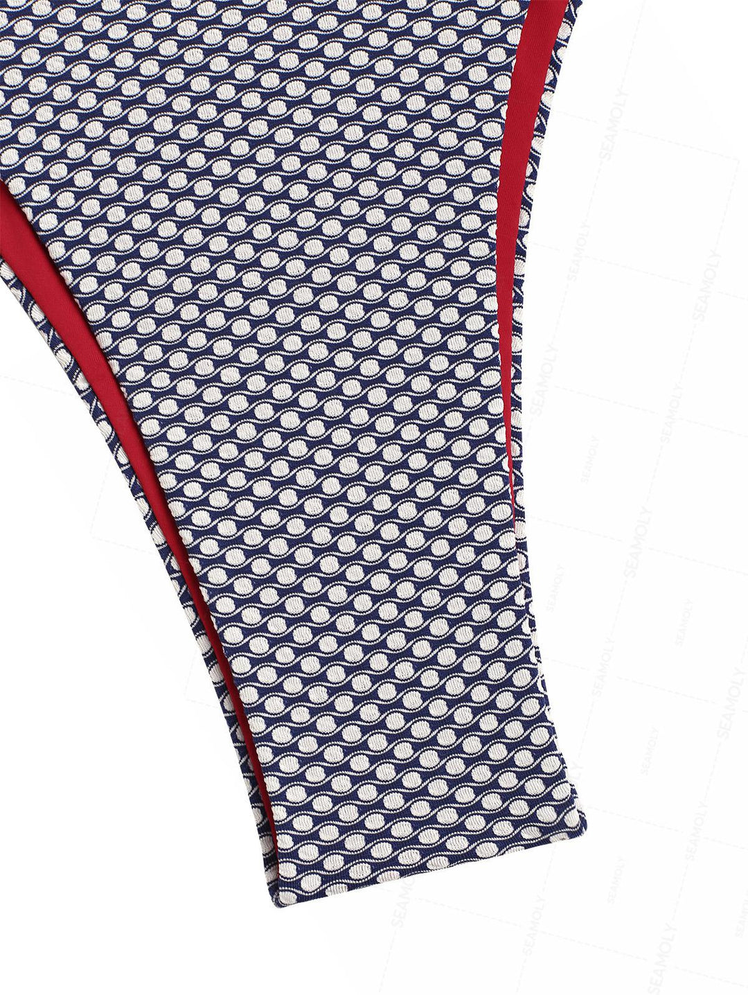 Seamolly Contrast Color Polka Dot Print String Double Layer Bikini Set