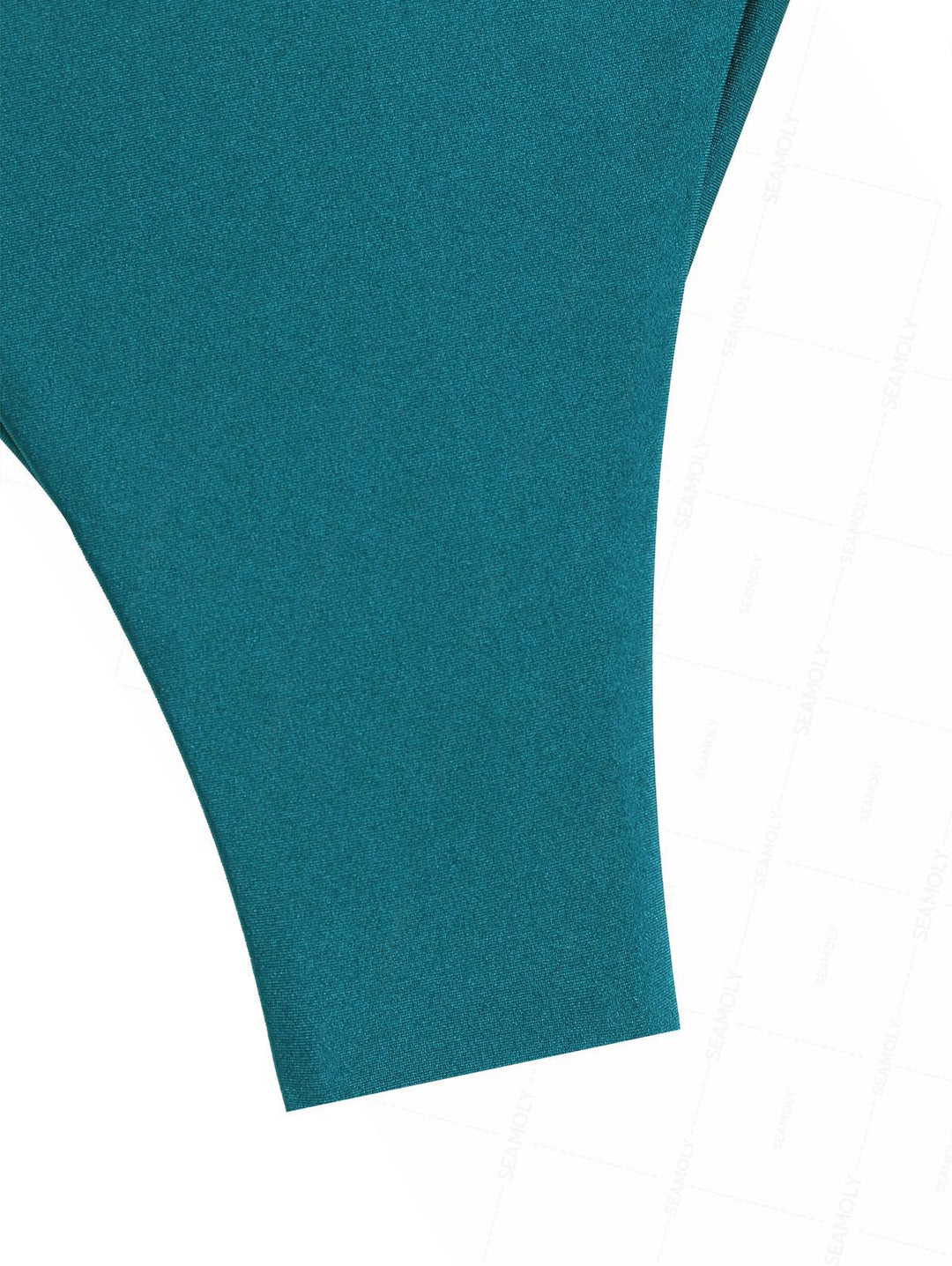 Seamolly Solid Color Ruched Halter Triangle Top & Brazilian Bottom Bikini Set