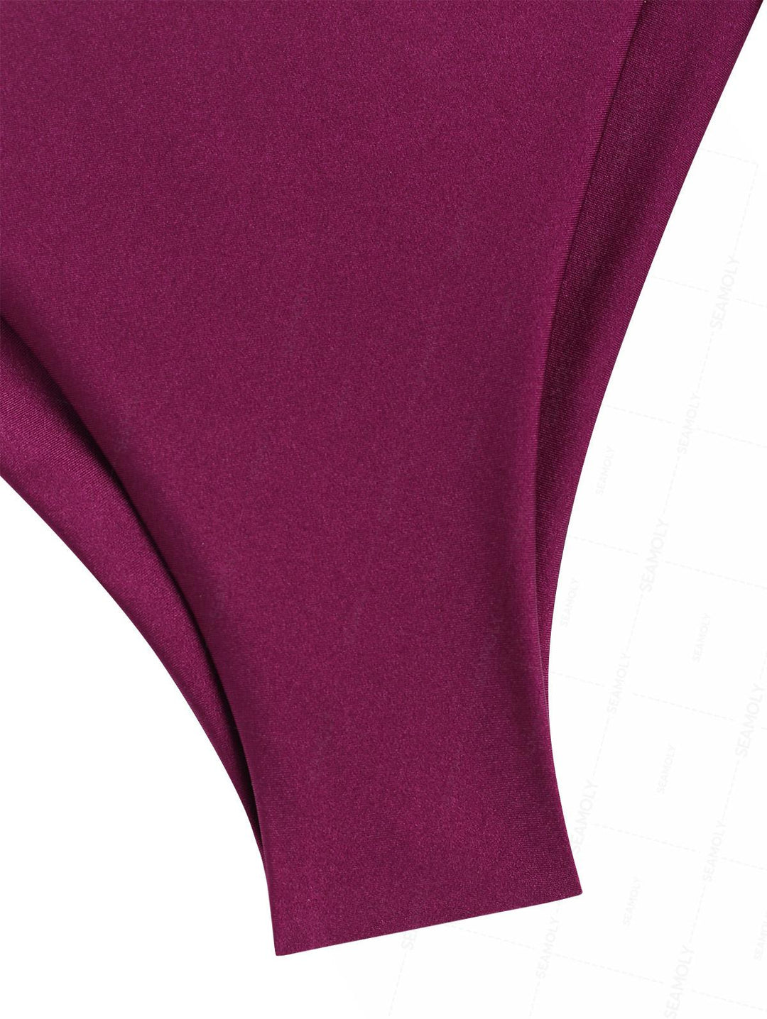 Seamolly Faux Pearl Decor Halter Triangle Top & Brazilian Bottom Bikini Set