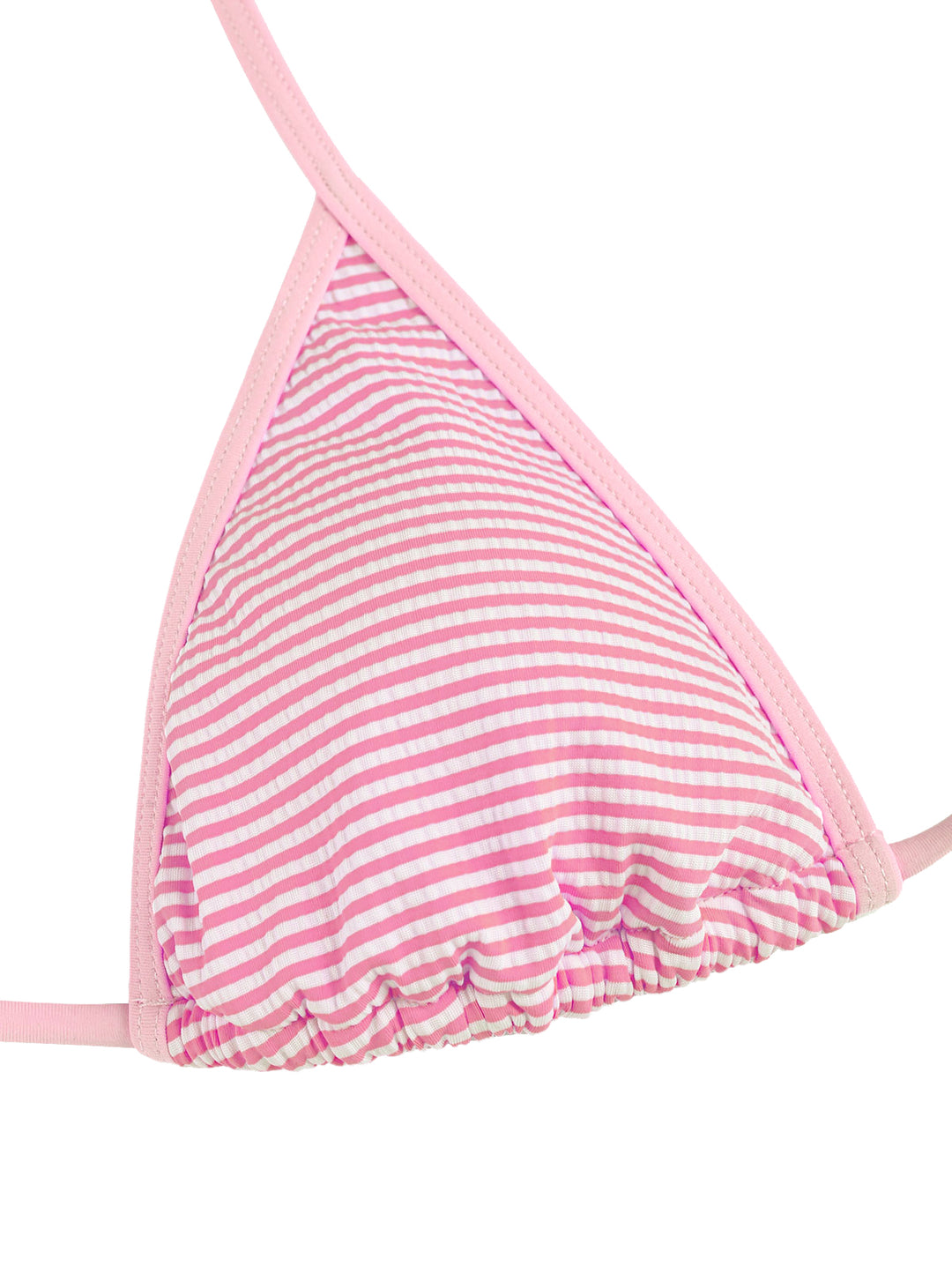 Seamolly Striped Contrast Binding Smocked Peplum Skirtini Bikini Set