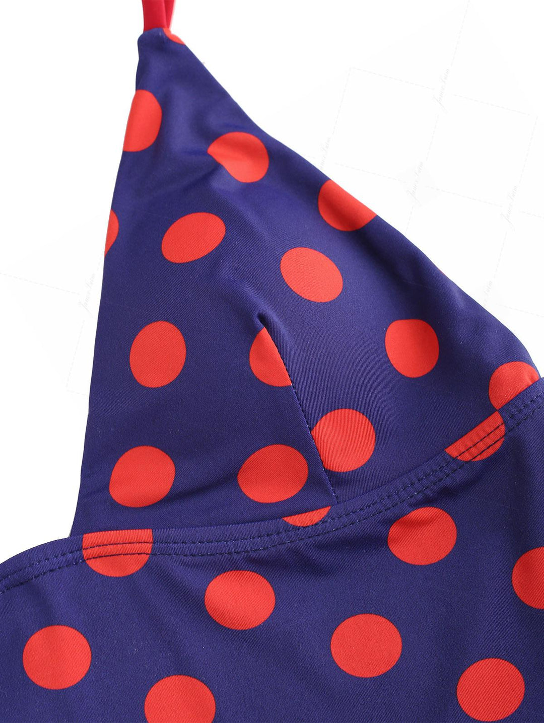 Midnight Blue Polka Dot Print Cami Tank Top & Cheeky Brazilian Bottom Tankini Set