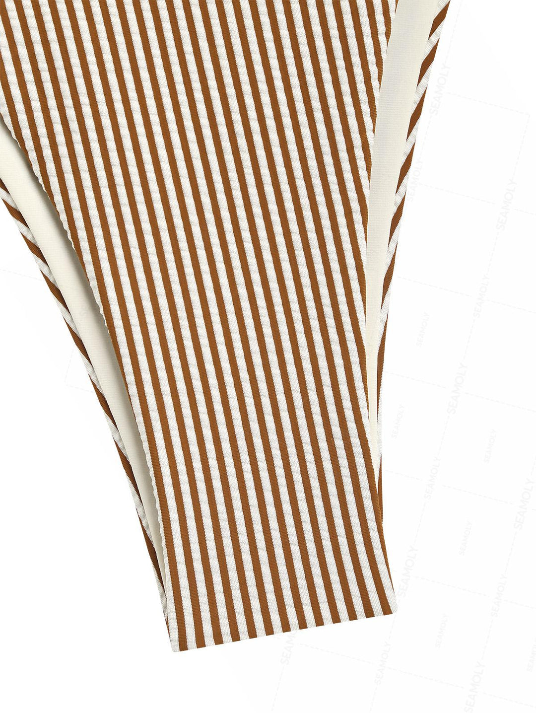 Seamolly Contrast Color Striped String Double Layer Bikini Set