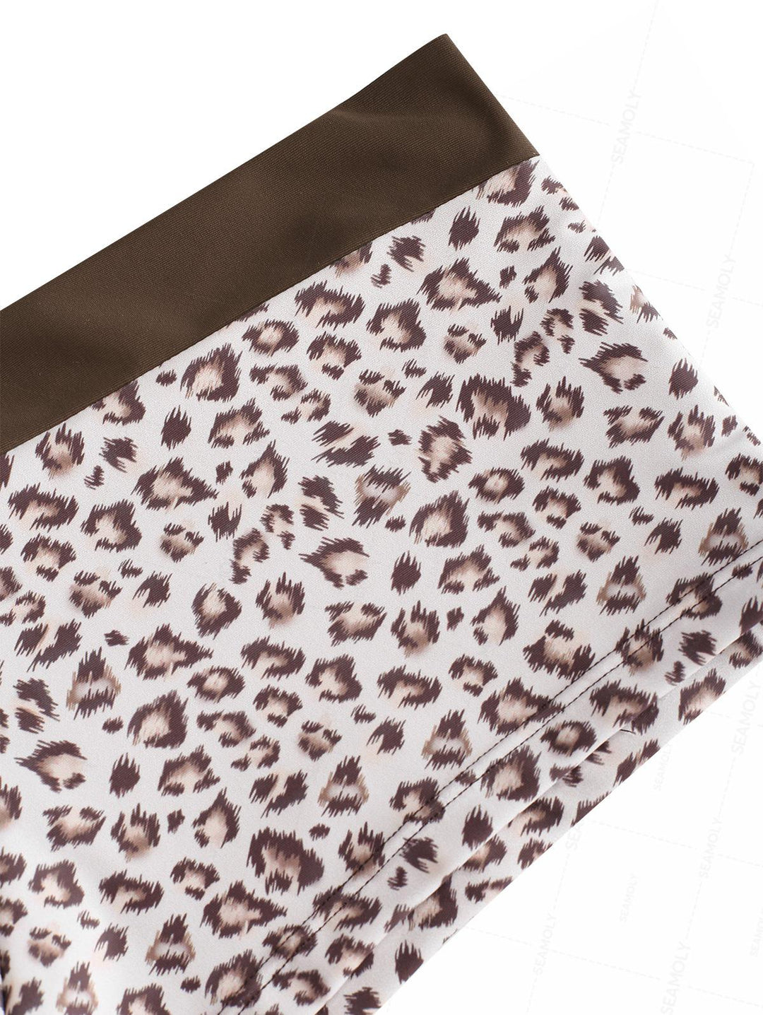 Seamolly Leopard Print Bikini Bottom Cheeky Swim Boyshorts