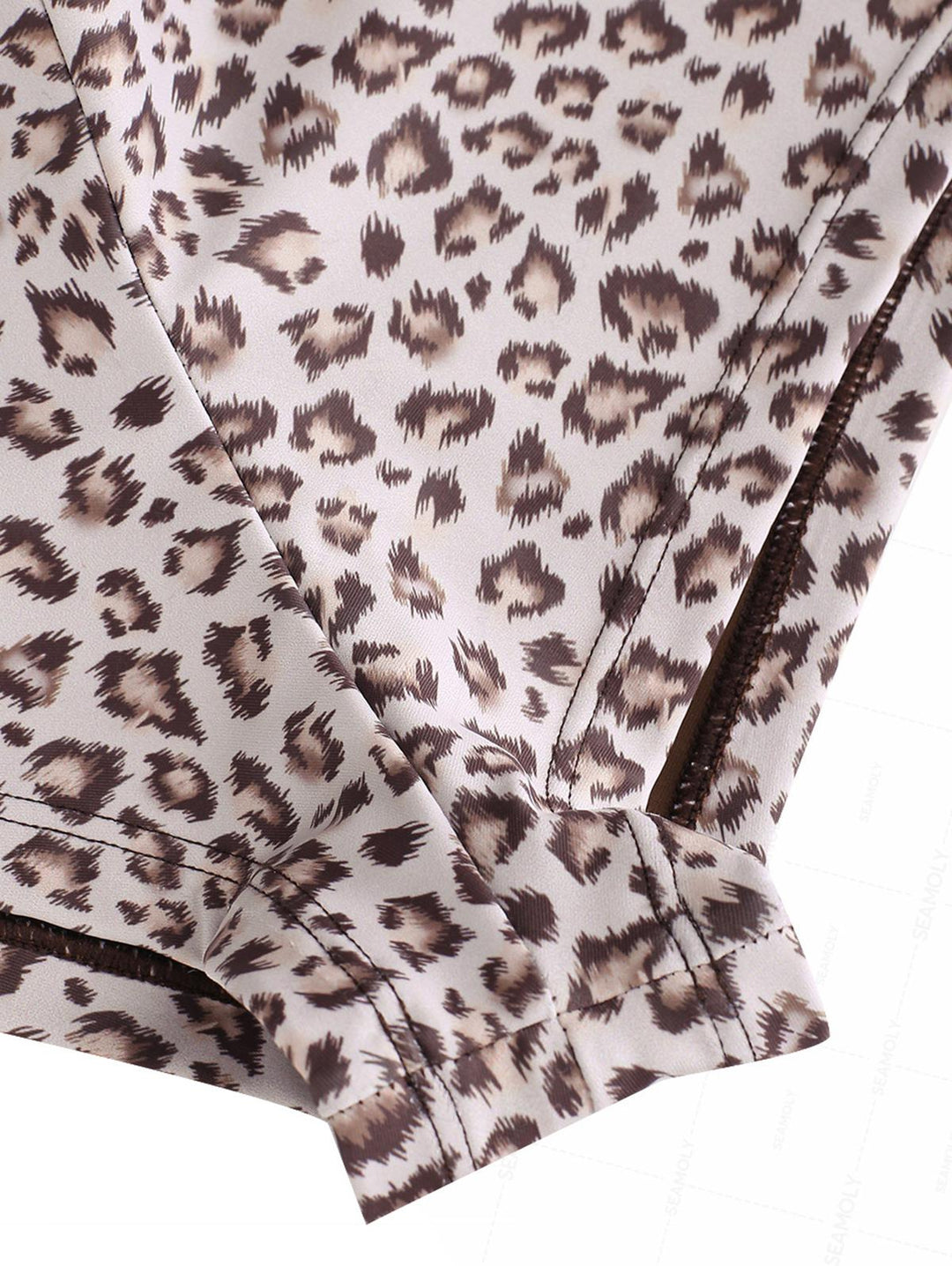 Seamolly Leopard Print Bikini Bottom Cheeky Swim Boyshorts