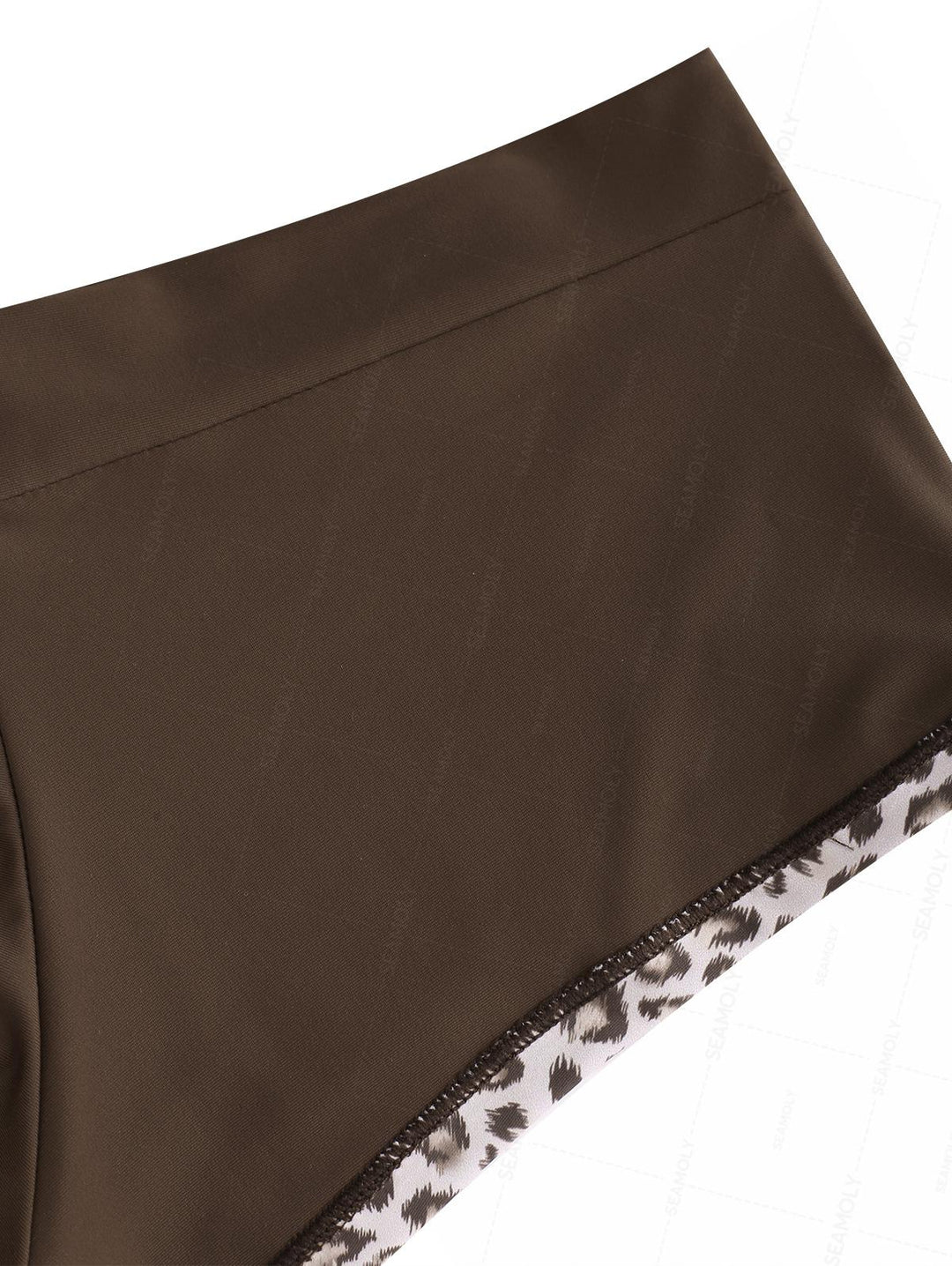 Seamolly Leopard Print Bikini Bottom Cheeky Swim Boyshorts