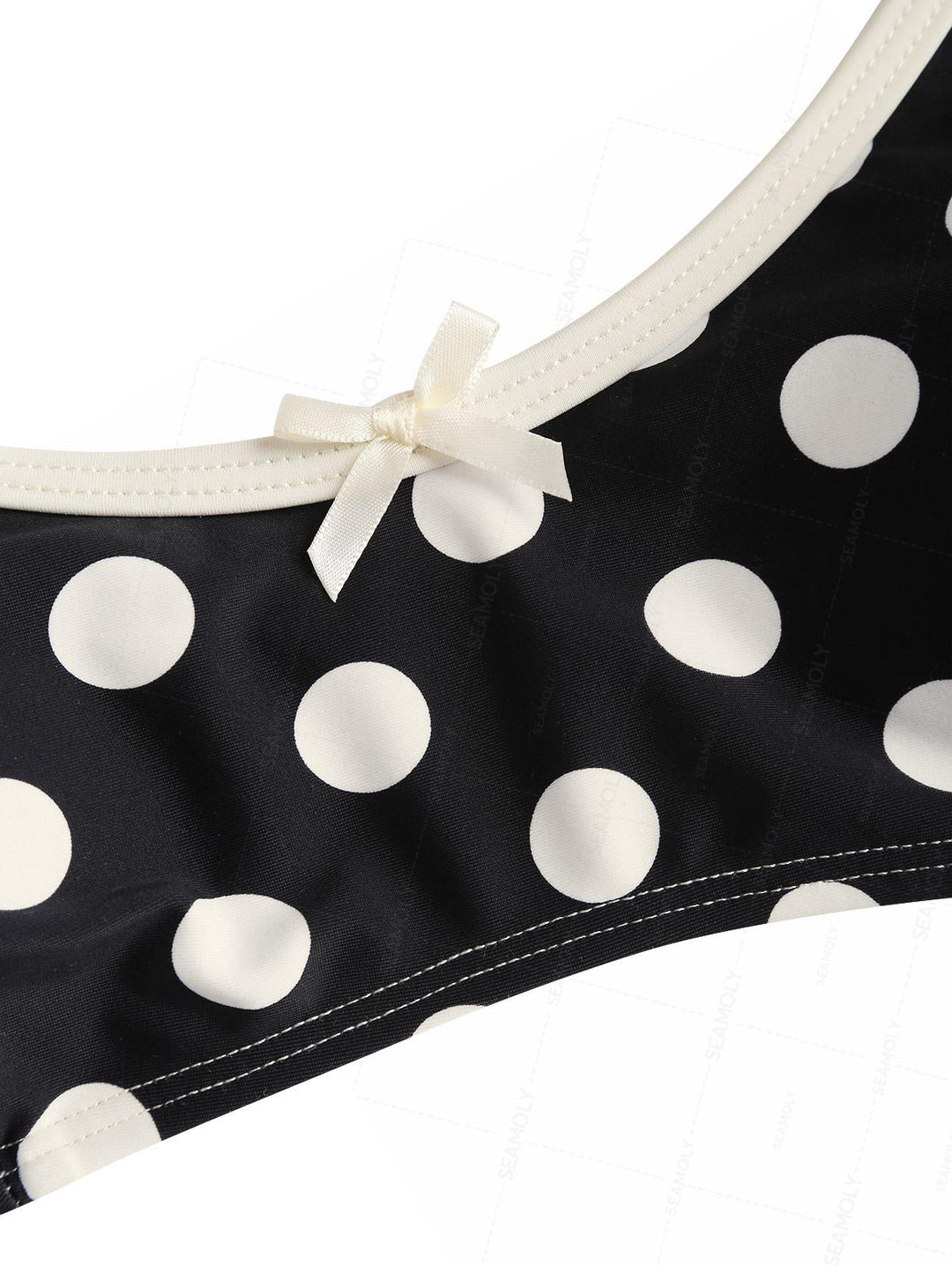 Seamolly Polka Dot Print Tank Style Cheeky Boyshorts Bikini Set