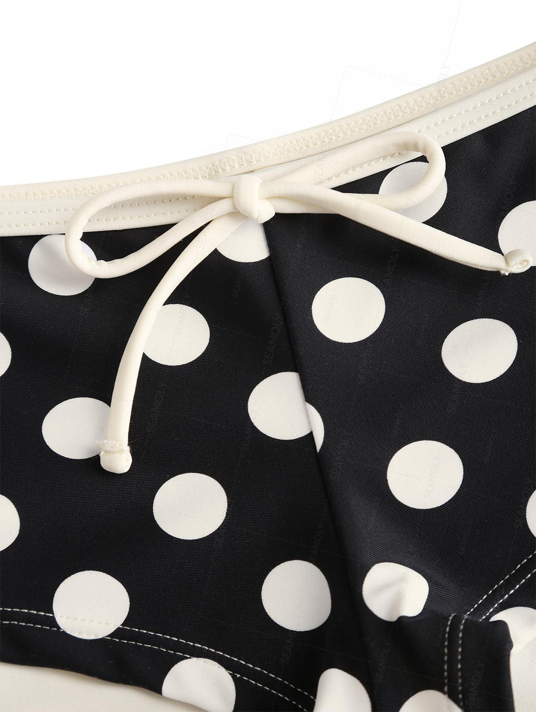 Seamolly Polka Dot Print Tank Style Cheeky Boyshorts Bikini Set
