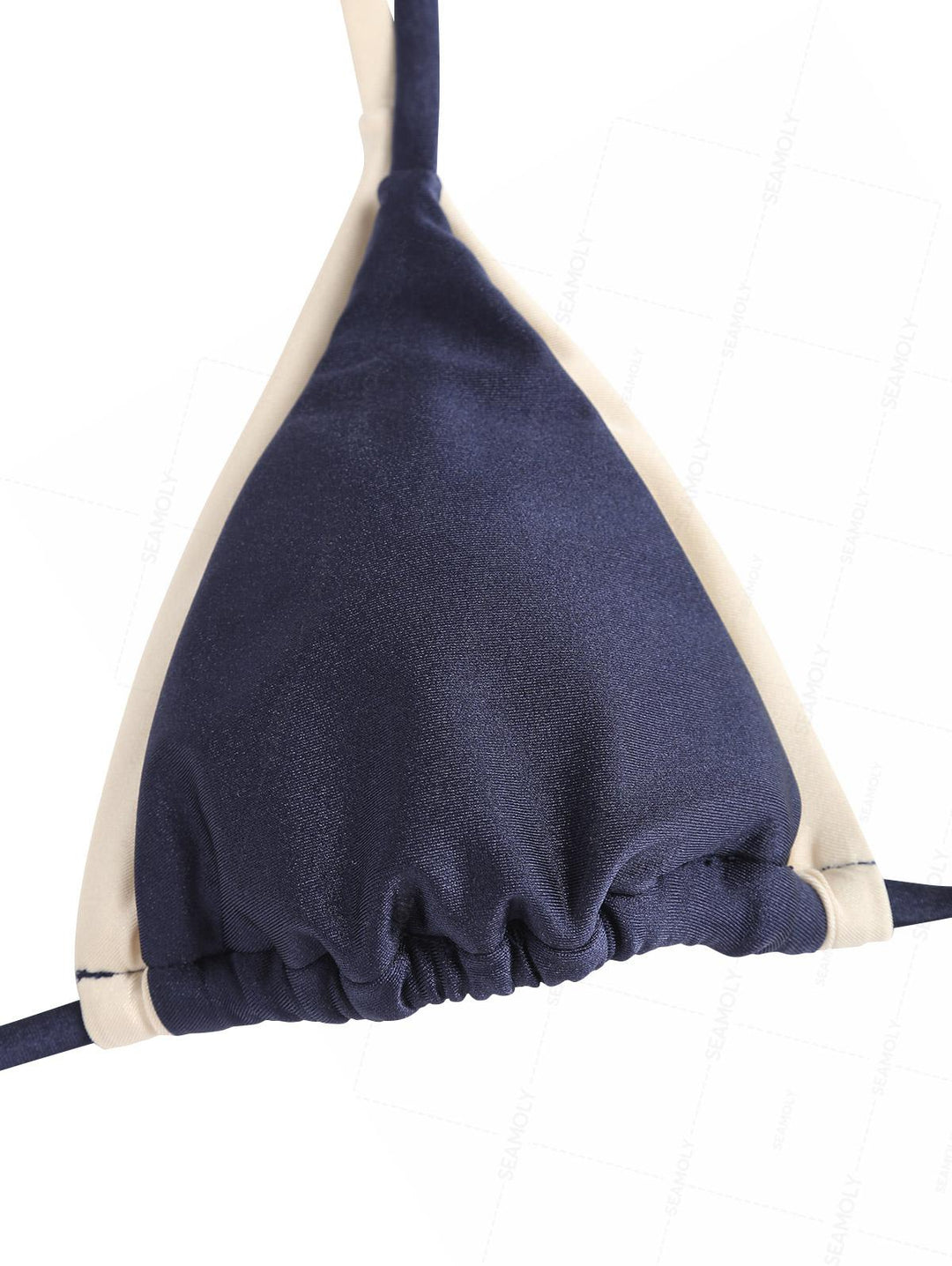 Seamolly Colorblock Two Tone Tie Side Double Layer Bikini Set