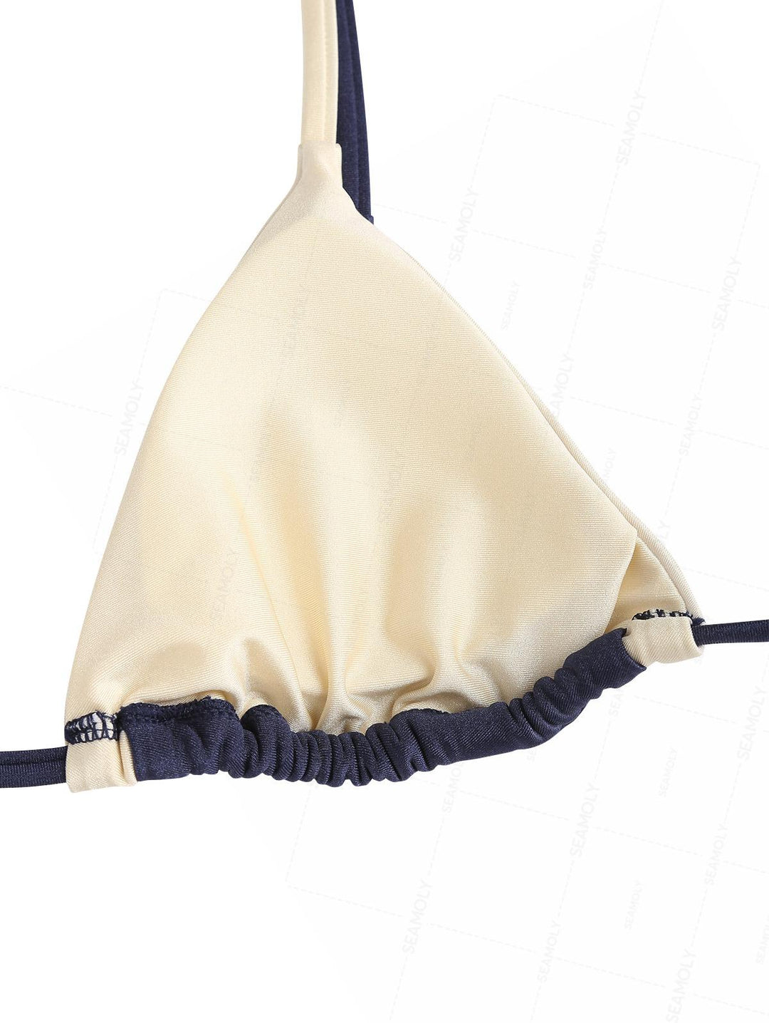 Seamolly Colorblock Two Tone Tie Side Double Layer Bikini Set