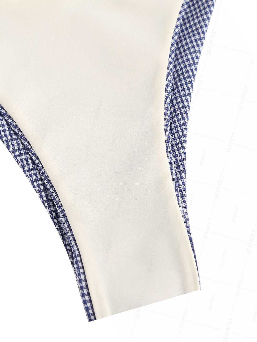 Seamolly Contrast Color Gingham O Ring Double Layer Bikini Set