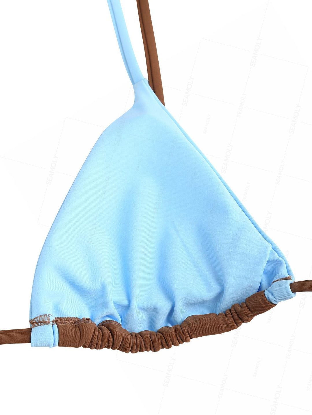 Seamolly Colorblock Two Tone Tie Side Double Layer Bikini Set