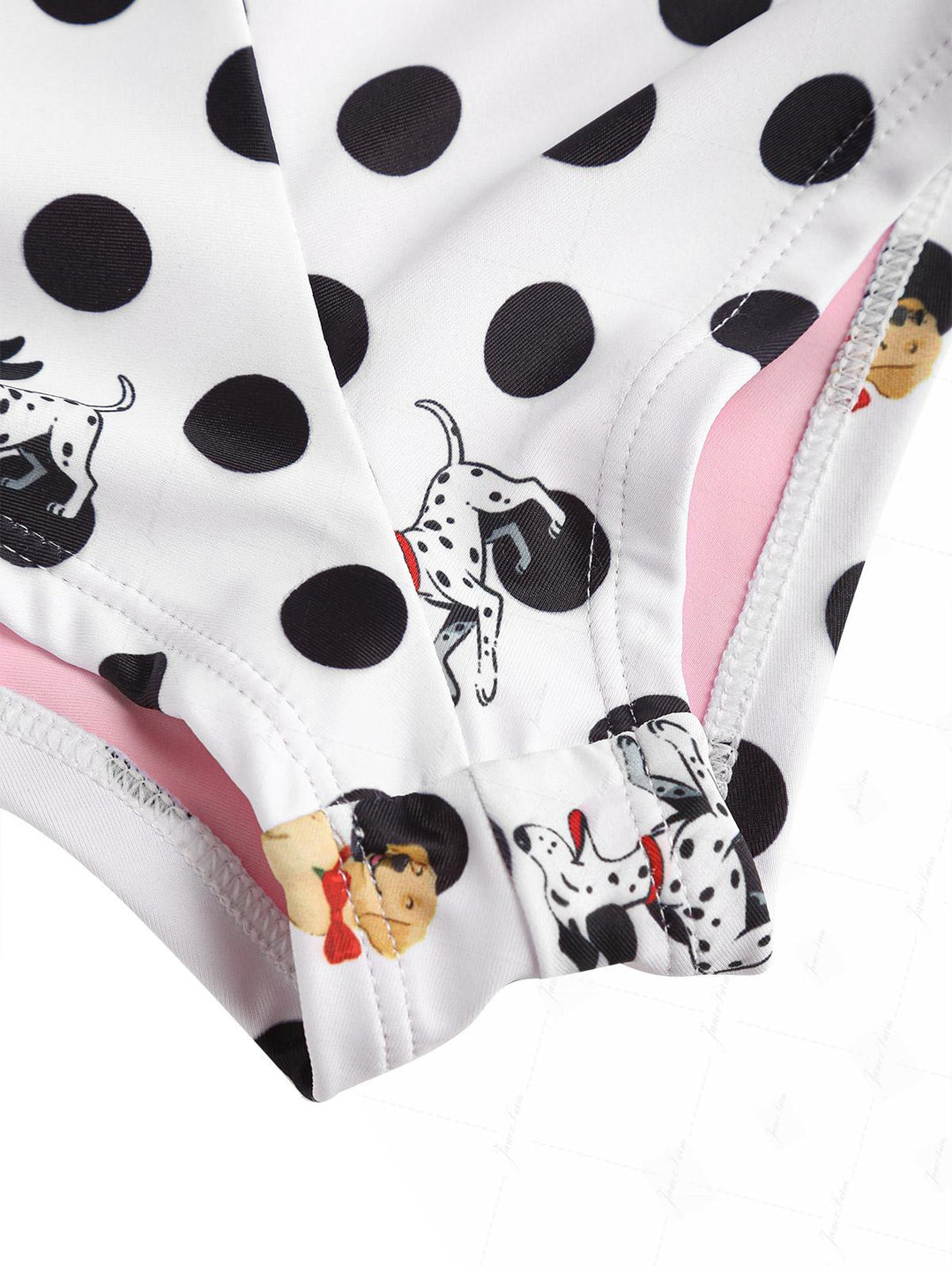 White Polka Dot Animal Print Bikini Bottom Cheeky Swim Boyshorts