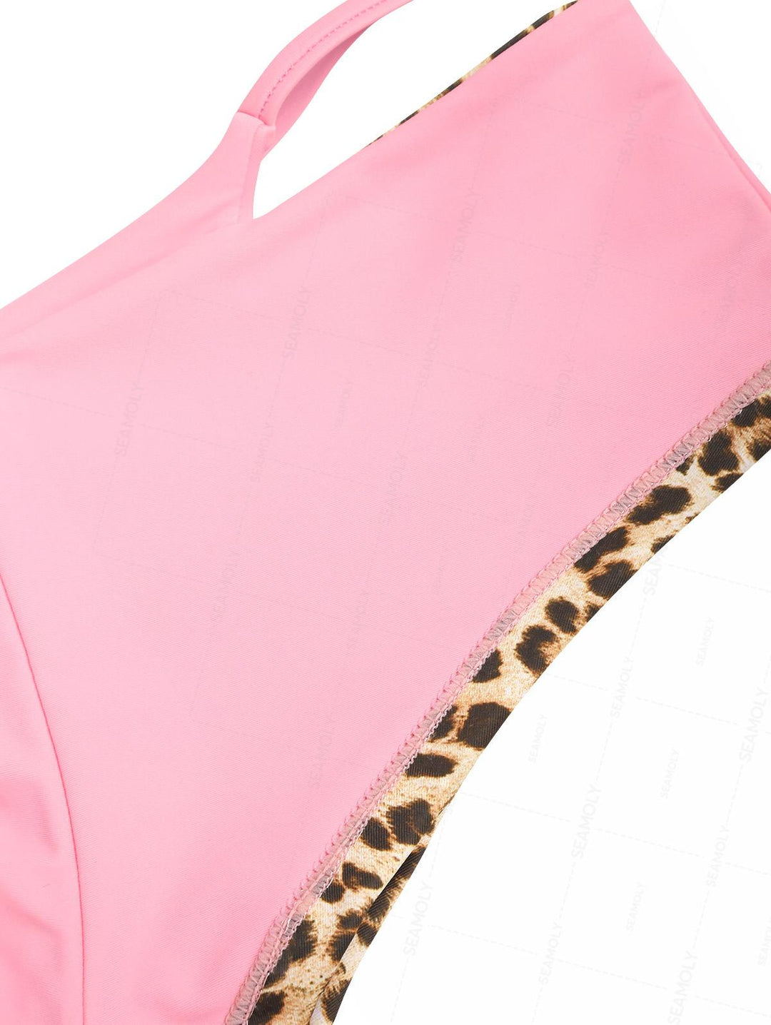 Seamolly Leopard Print Double Layer Bikini Bottom Cheeky Swim Boyshorts