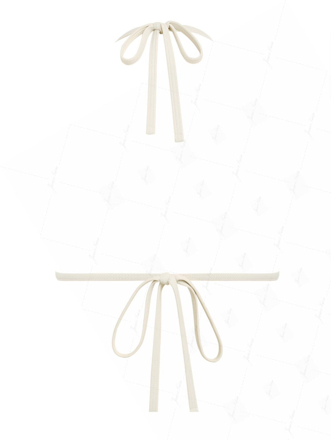 Deep Coffee Ribbed Knit Striped Triangle Push Up Bikini Top