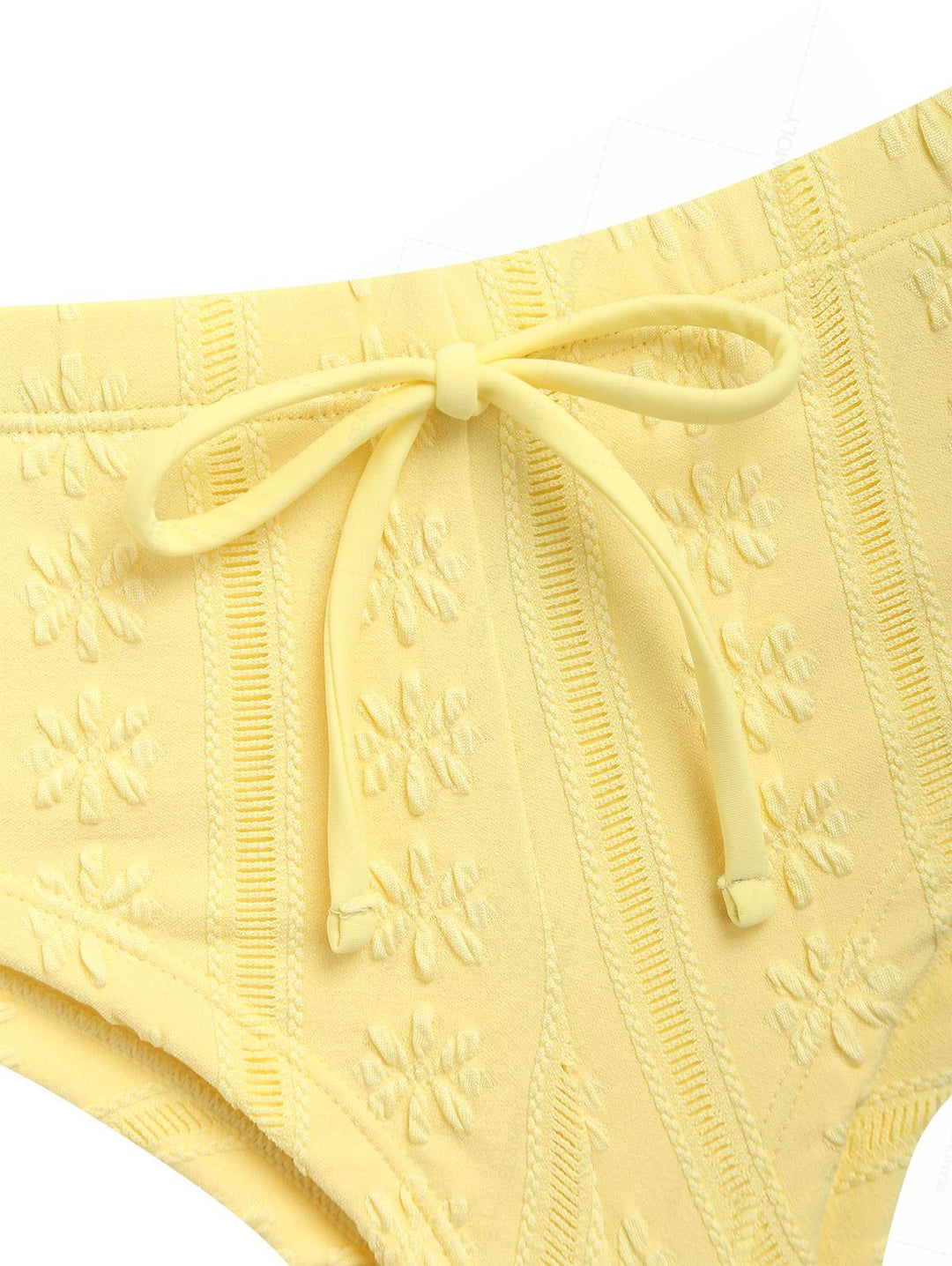 Seamolly Y2K Jacquard Push Up Top & Cheeky Boyshorts Bikini Set