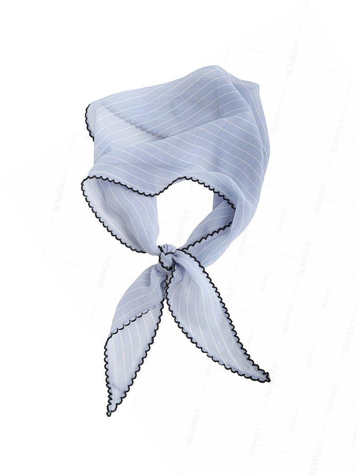 Striped/Polka Dot Print Bandana Triangle Kerchief Headband Hair Scarf