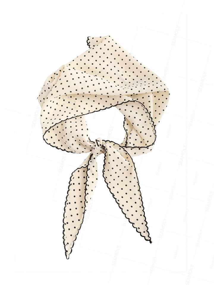 Striped/Polka Dot Print Bandana Triangle Kerchief Headband Hair Scarf