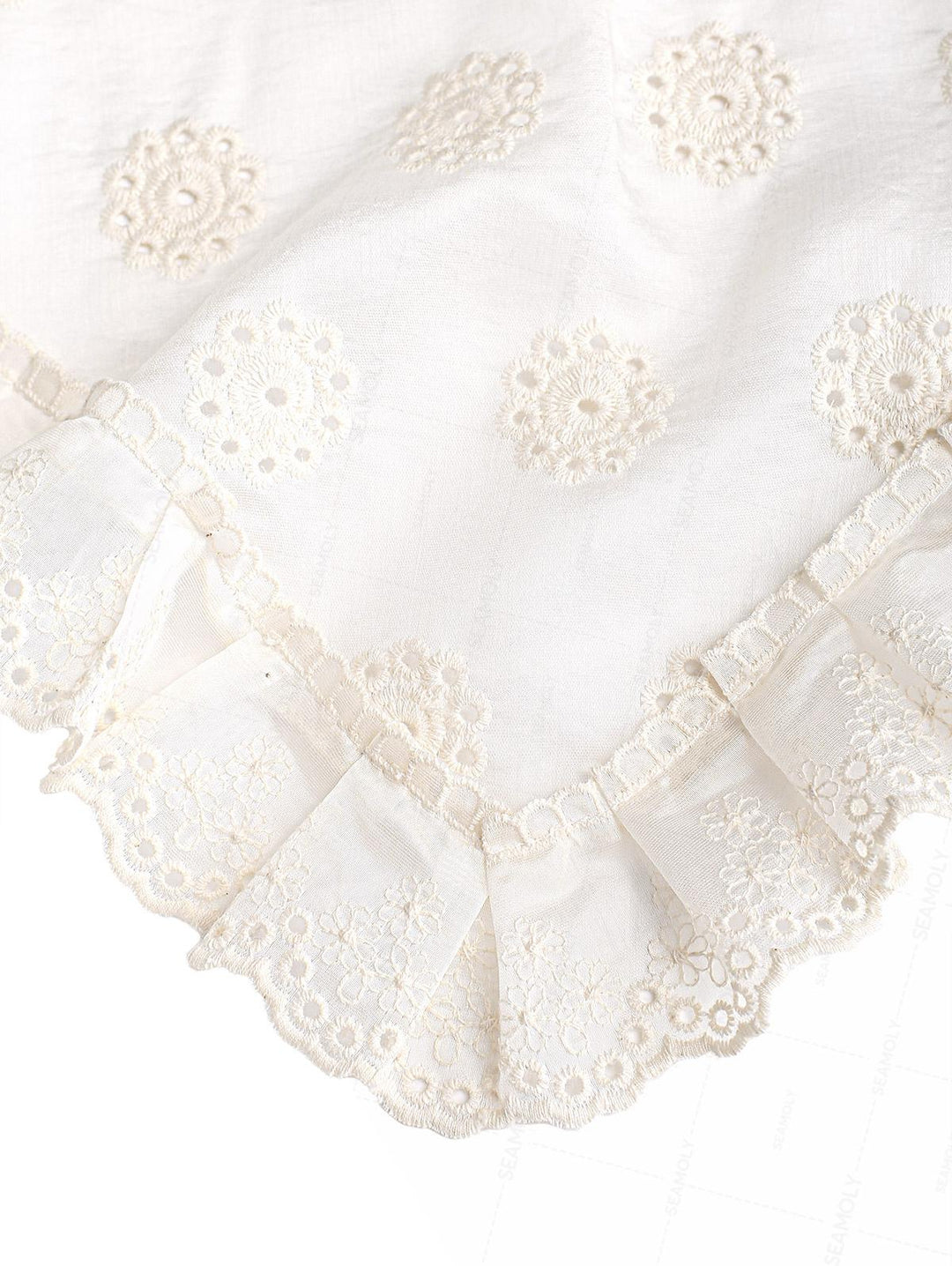 Vintage Bohemian Lace Floral Triangle Cover Up Sarong