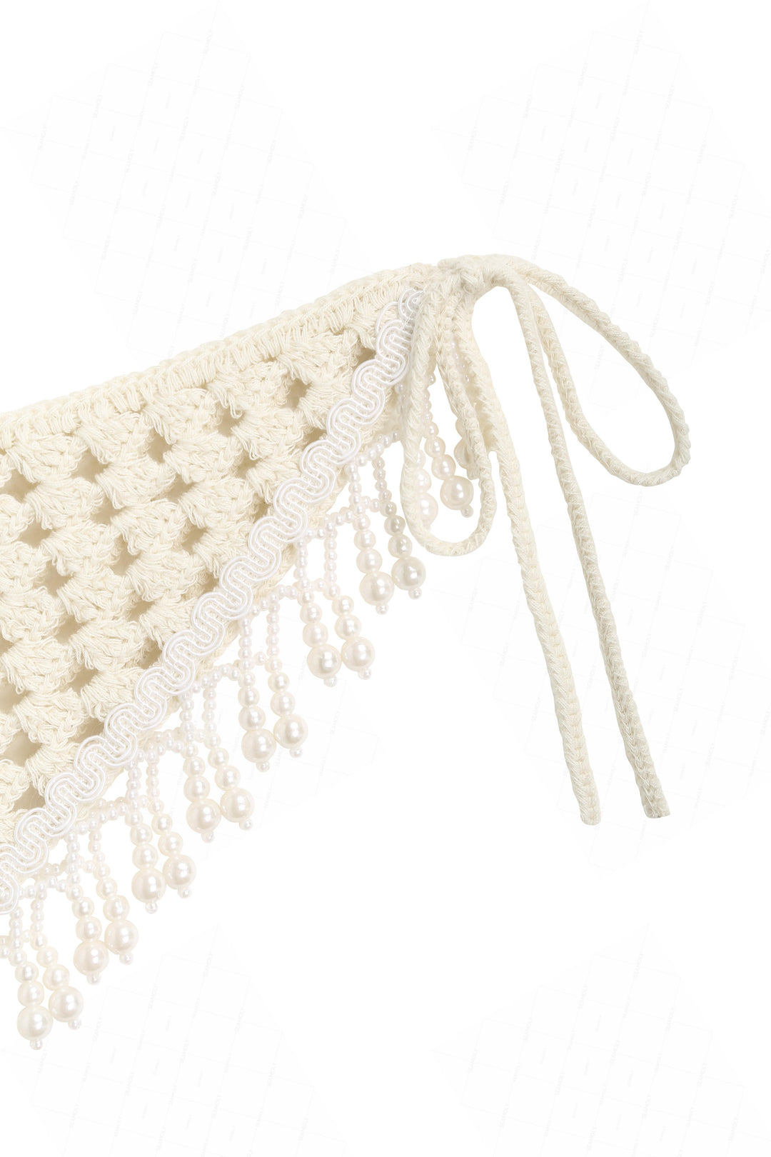 Hollow Out Crochet Fringed Triangle Cover Up Sarong