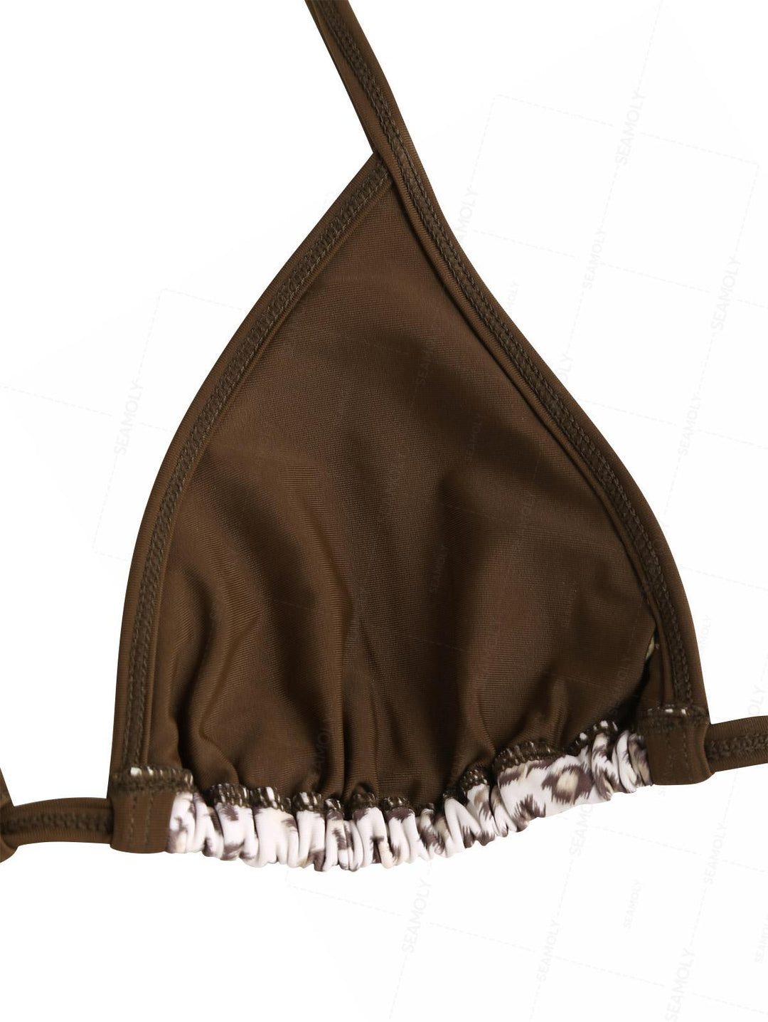 Seamolly Leopard Print Contrast Binding Cutout Tied Cheeky Boyshorts Bikini Set