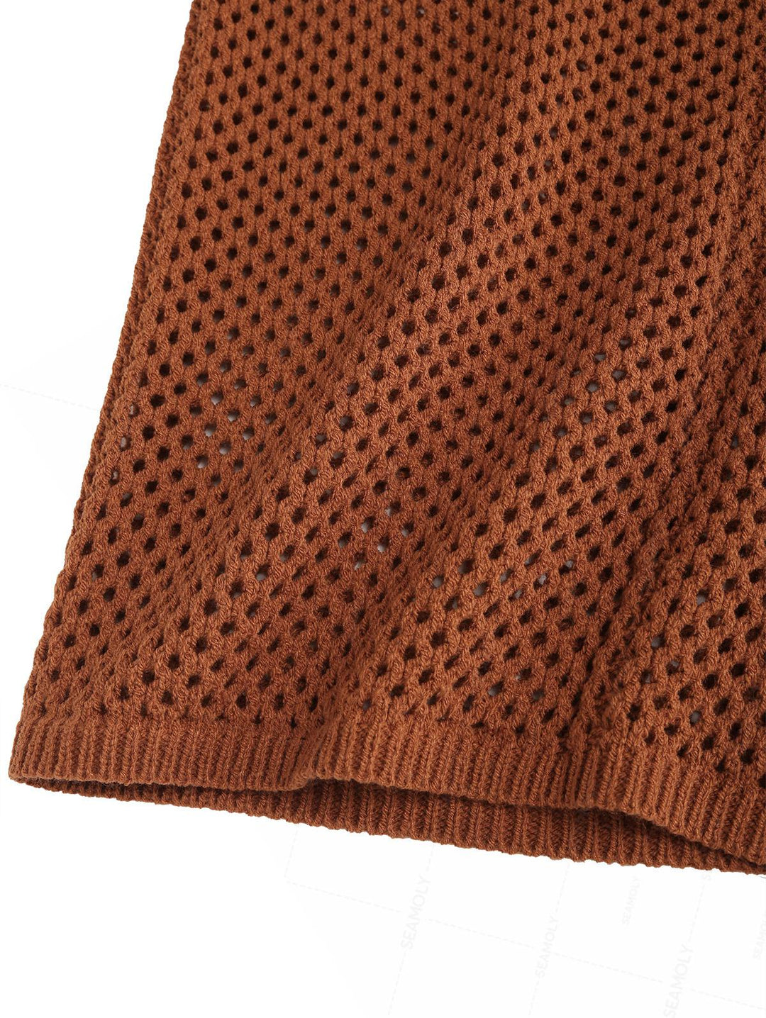 Crochet Hollow Out Tie Side Sarong Wrap Mini Cover Up Skirt